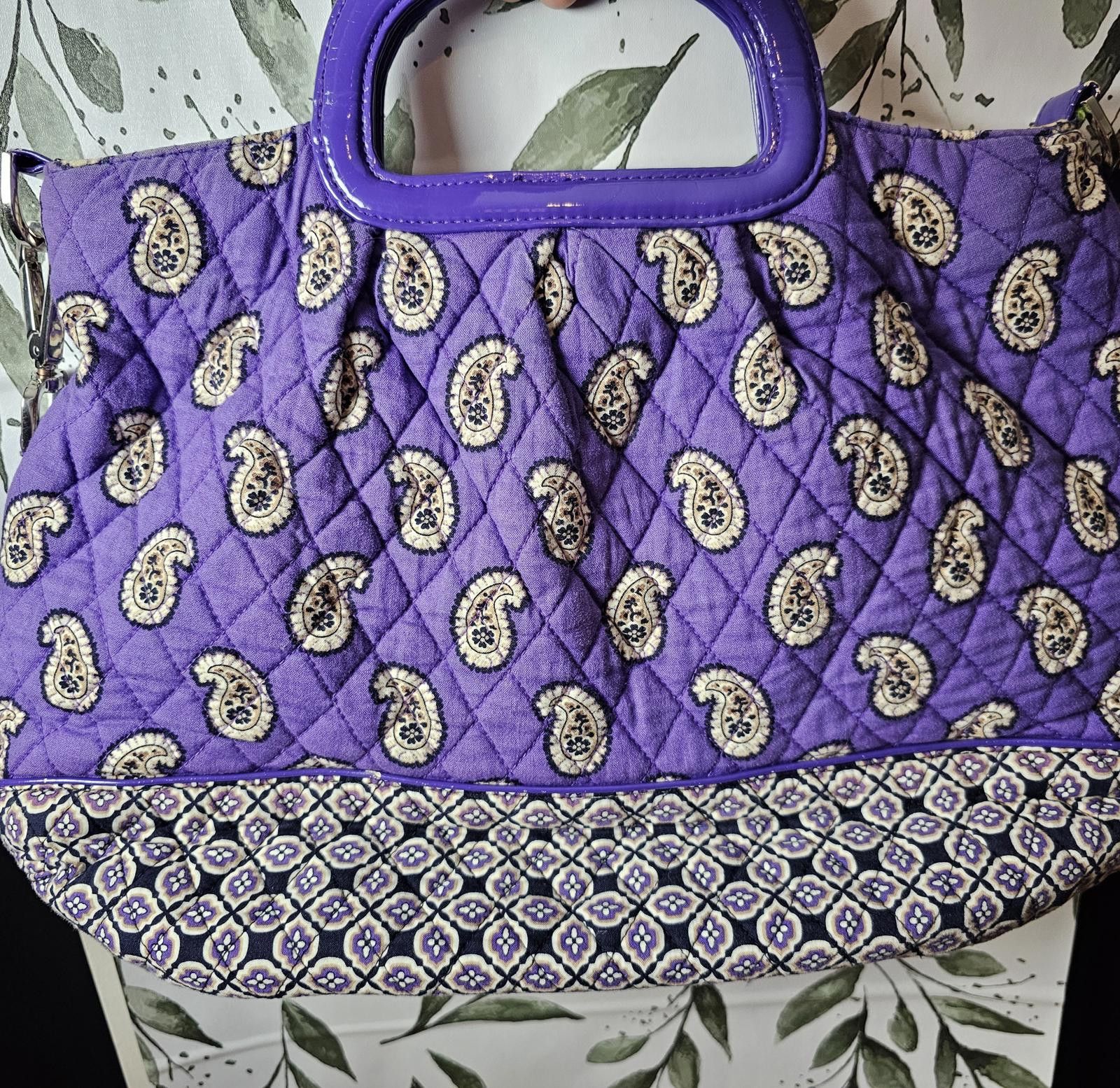Other Vera Bradley Purse Purple Quilted Womens Med Paisley Size ONE SIZE - 1 Thumbnail