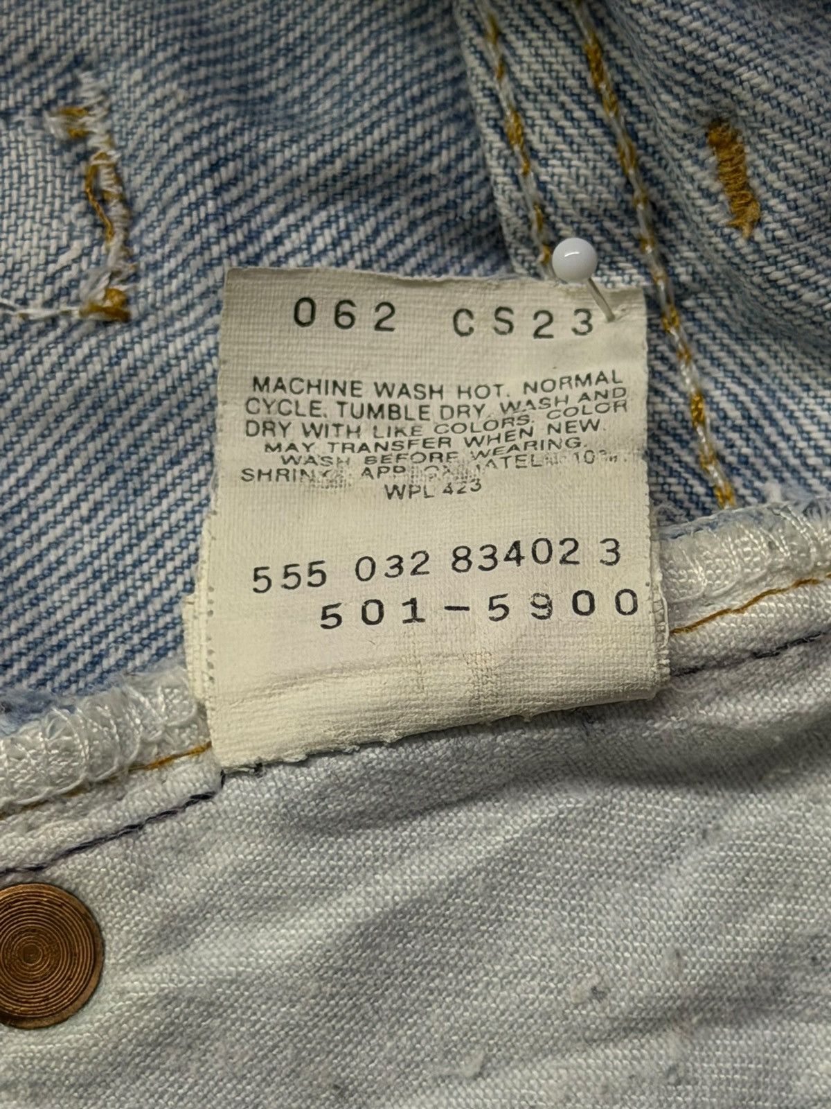 Levi's Vintage 90s Levis 501 Made in USA 555 Classic Straight Denim Size US 37 - 12 Thumbnail
