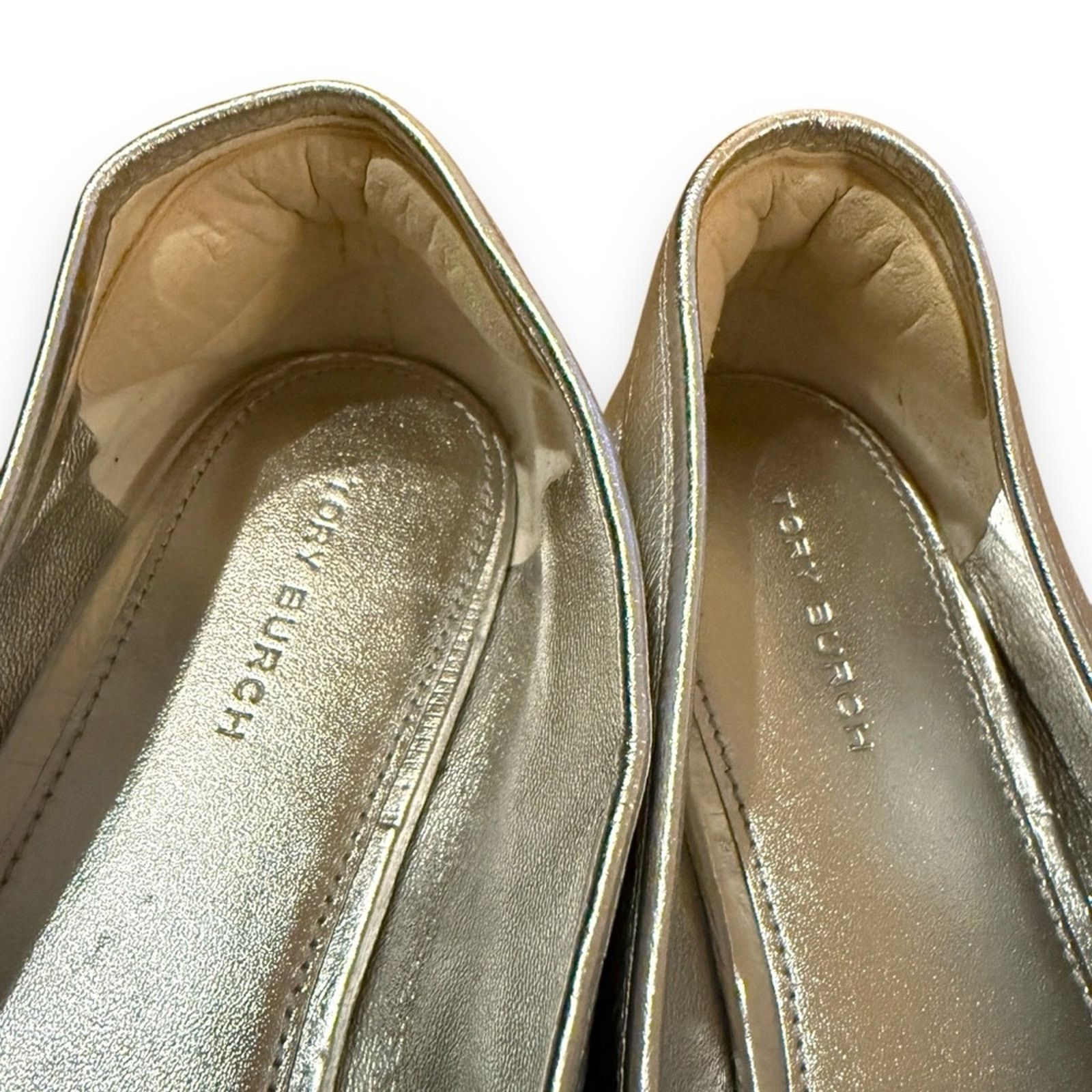 Tory Burch Tory Burch Perrine Metallic Silver Chain Leather Loafers Size US 9 / IT 39 - 7 Thumbnail