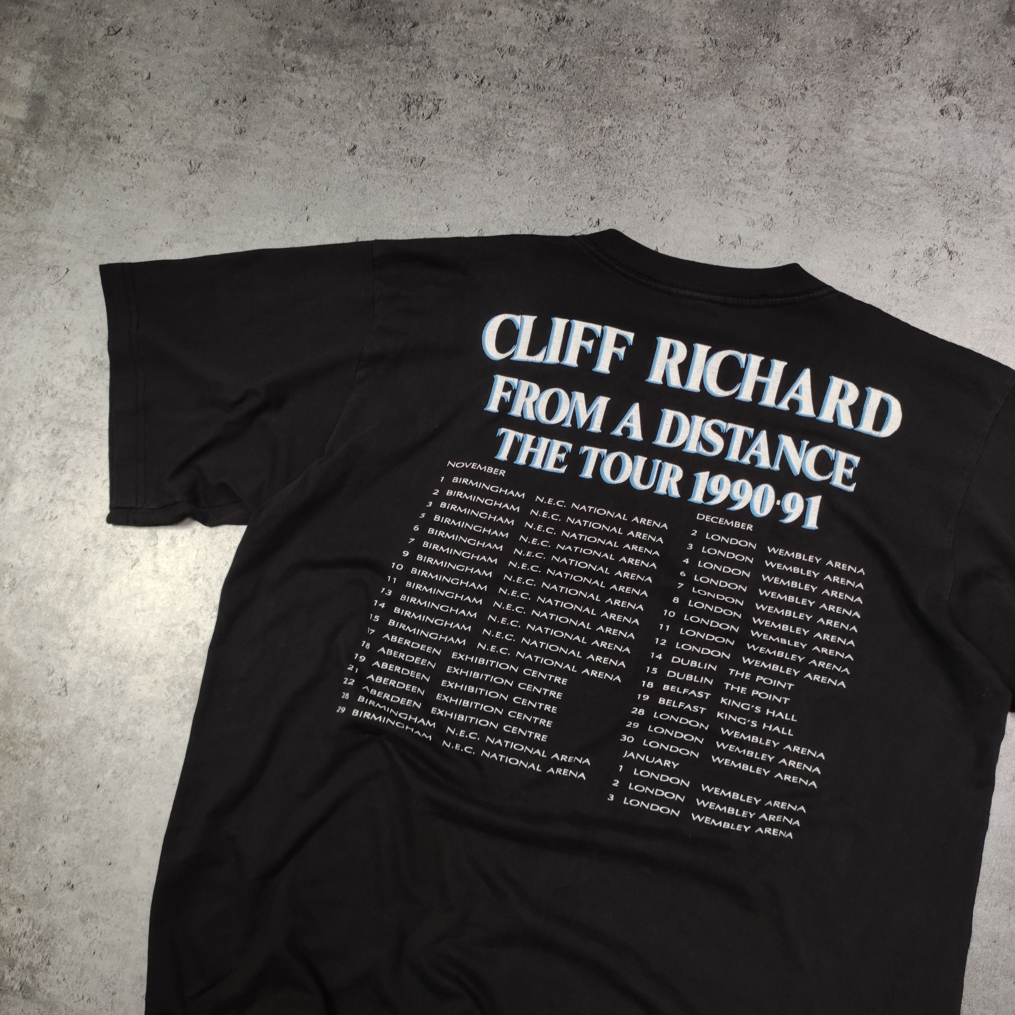 Band Tees × Vintage RARE Vintage 1991 Cliff Richards Merch Tour Promo Tee Size US L / EU 52-54 / 3 - 8 Thumbnail
