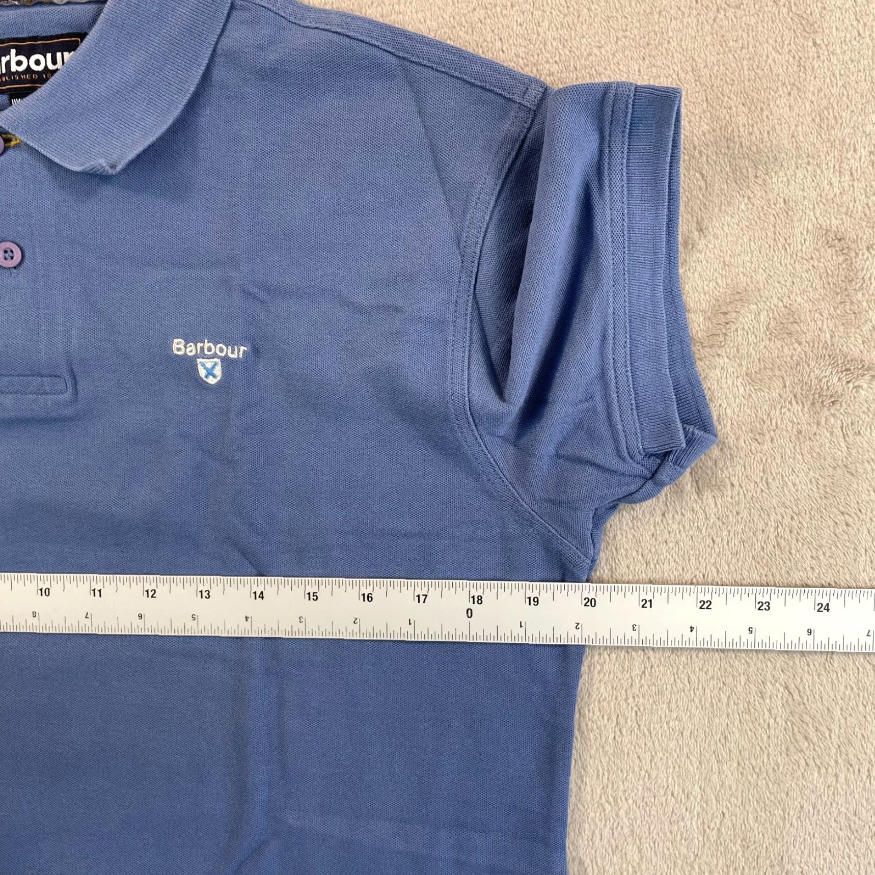 Barbour Barbour Chest Logo Polo Shirt Men Medium Blue Short Sleeve Golf Casual Designer Size US M / EU 48-50 / 2 - 6 Thumbnail