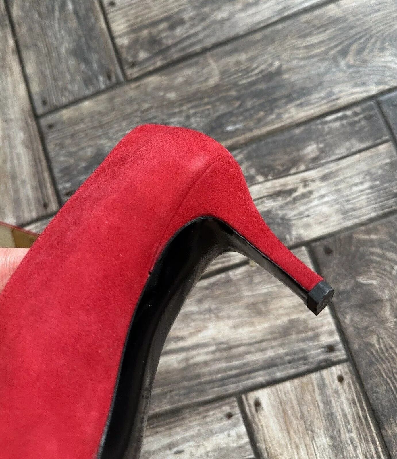 Charles Jourdan Vintage Charles Jourdan Paris Red Heels Suede Leather Shoes Size US 8 / IT 38 - 16 Thumbnail