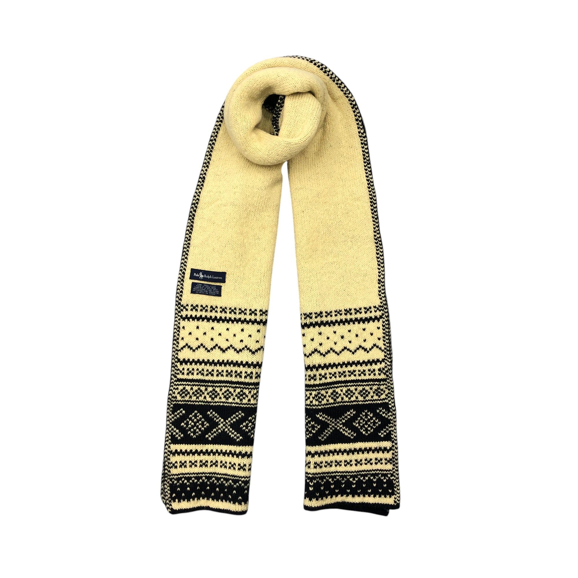 Polo Ralph Lauren Vintage Polo Ralph Lauren Scarf Muffler Wool Knit Winter Size ONE SIZE - 1 Thumbnail