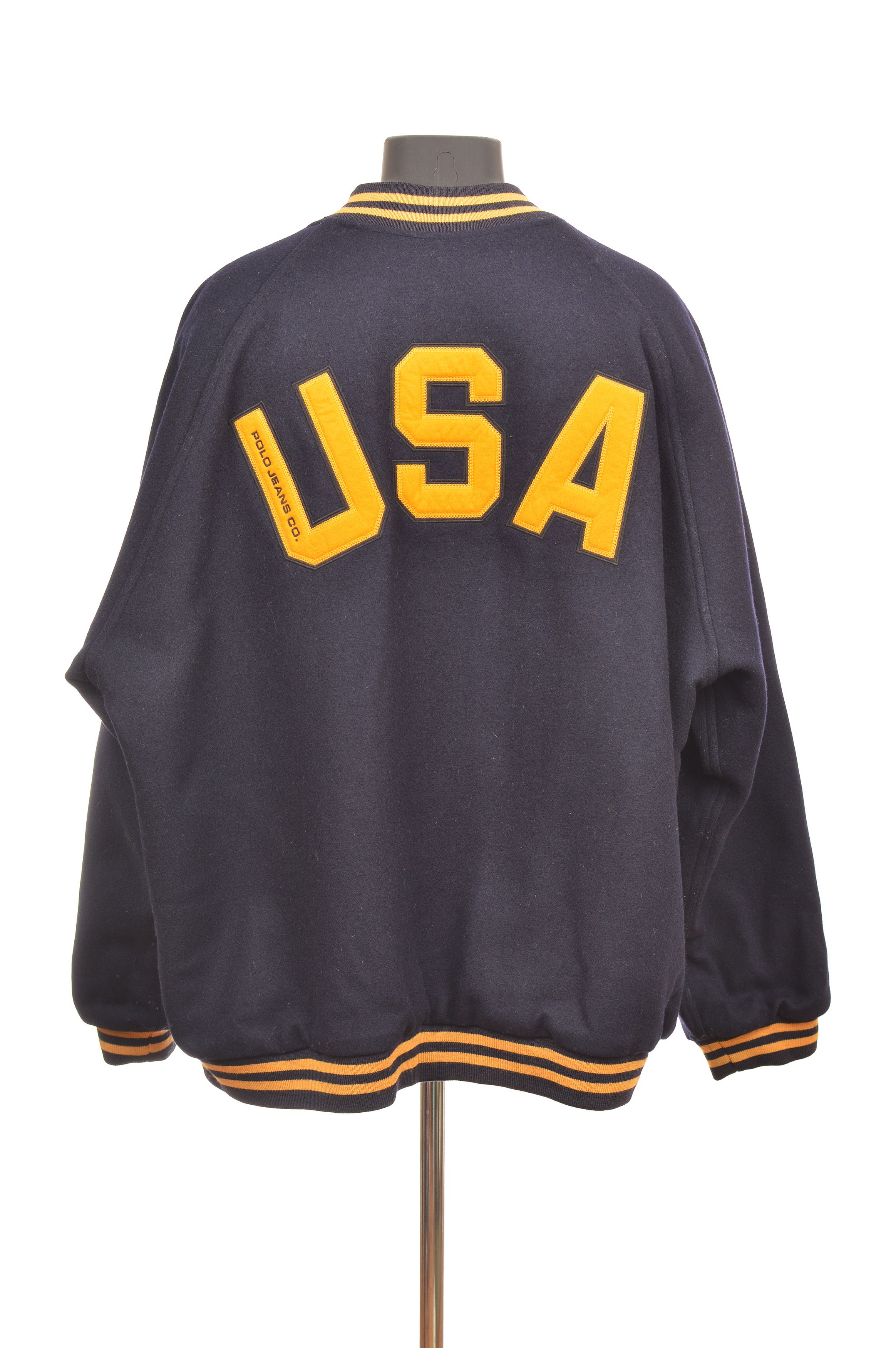 Polo Ralph Lauren Polo Jeans Co Vintage USA Wool Blend Varsity Jacket Size US XXL / EU 58 / 5 - 5 Thumbnail