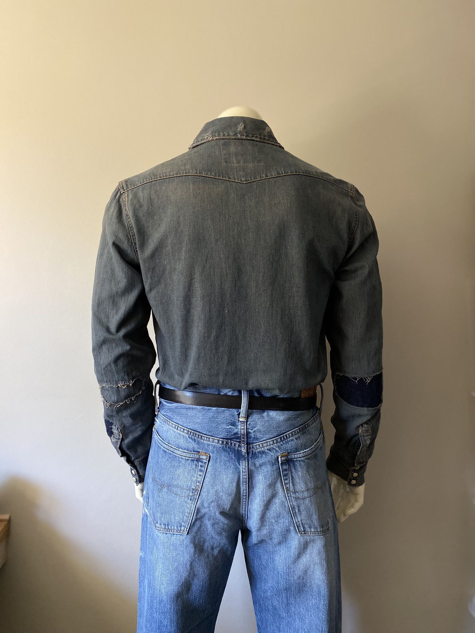 Acne Studios Western Shirt - Worn Clay Blue Denim Size US M / EU 48-50 / 2 - 3 Thumbnail