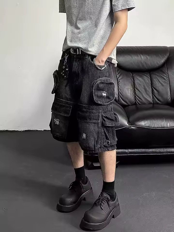 Other Cargo Punk Baggy Streetwear Denim Y2K Shorts Jorts Size US 30 / EU 46 - 1 Thumbnail