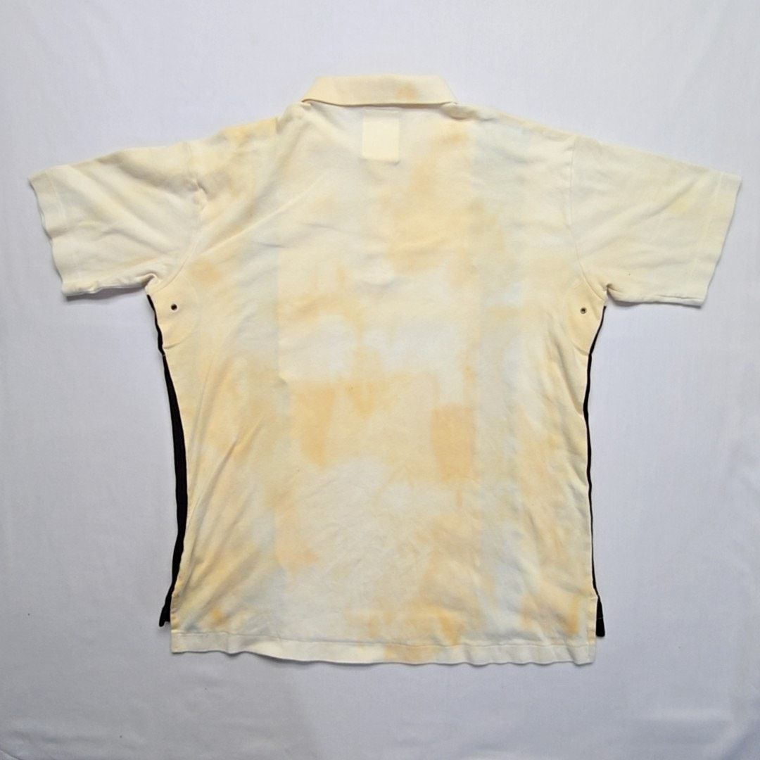 Vintage Vintage Polo Team Polo L Distressed Striped Beige Shirt Size US L / EU 52-54 / 3 - 8 Thumbnail