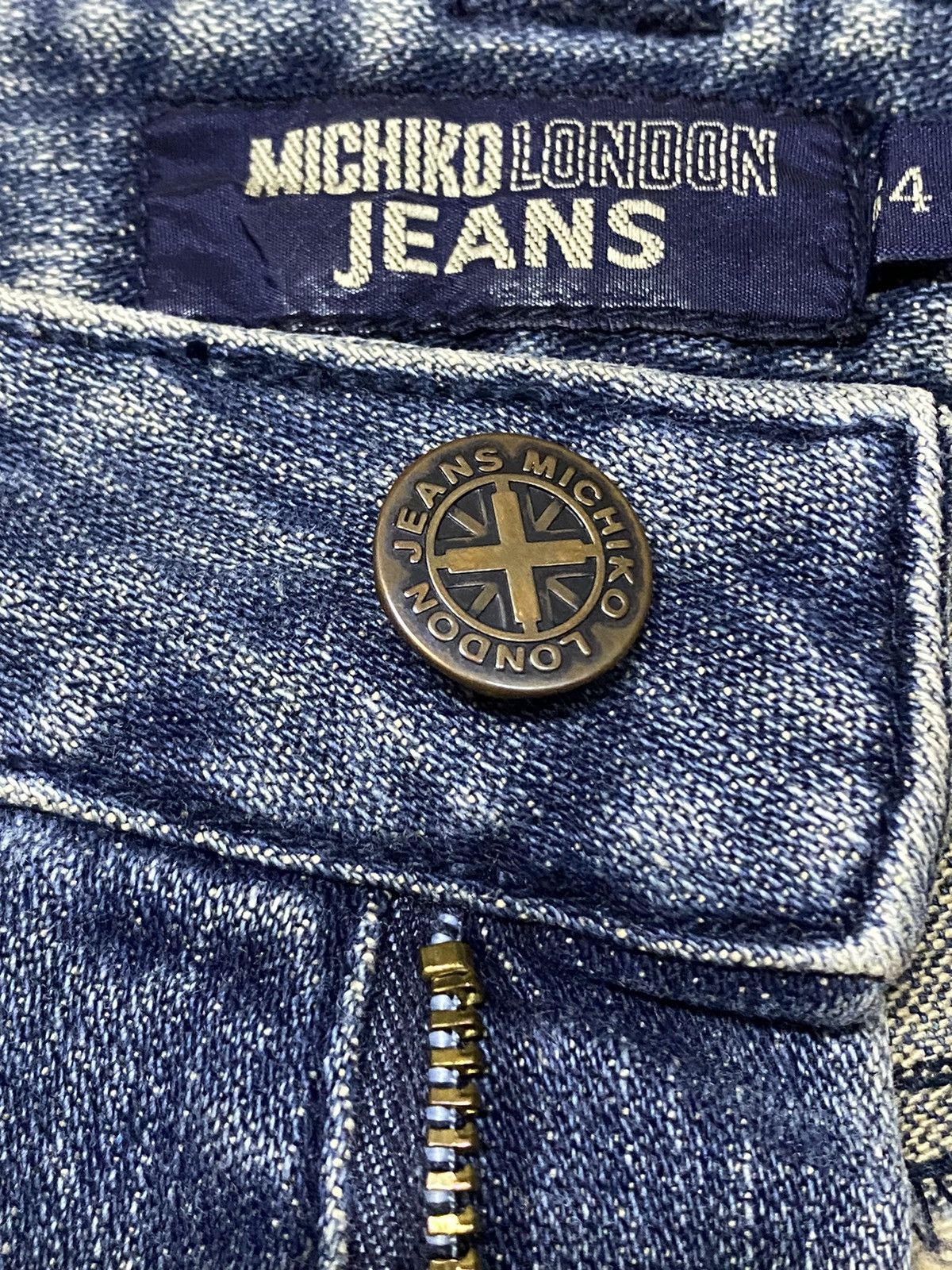 Michiko Koshino London Vintage Japanese Brands Blue Wash Flare Style Jeans Size 26" / US 2 / IT 38 - 7 Thumbnail