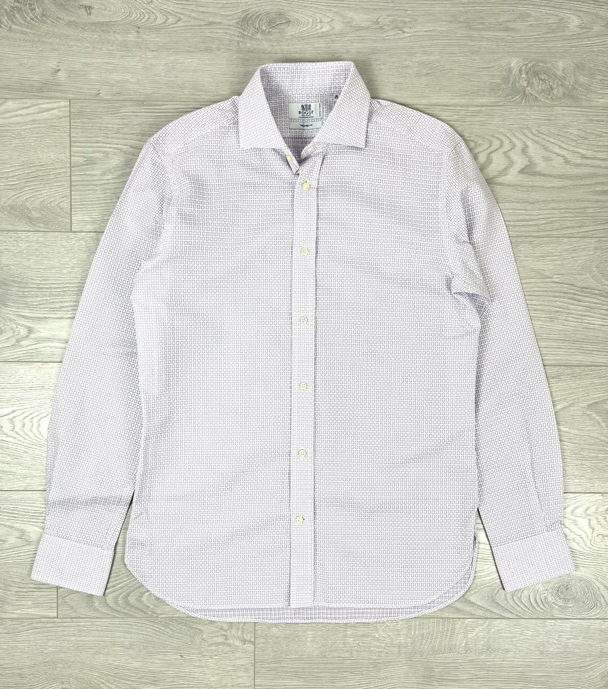 Boggi Boggi Milano Tailored Fit Structure Shirt Size US M / EU 48-50 / 2 - 1 Thumbnail