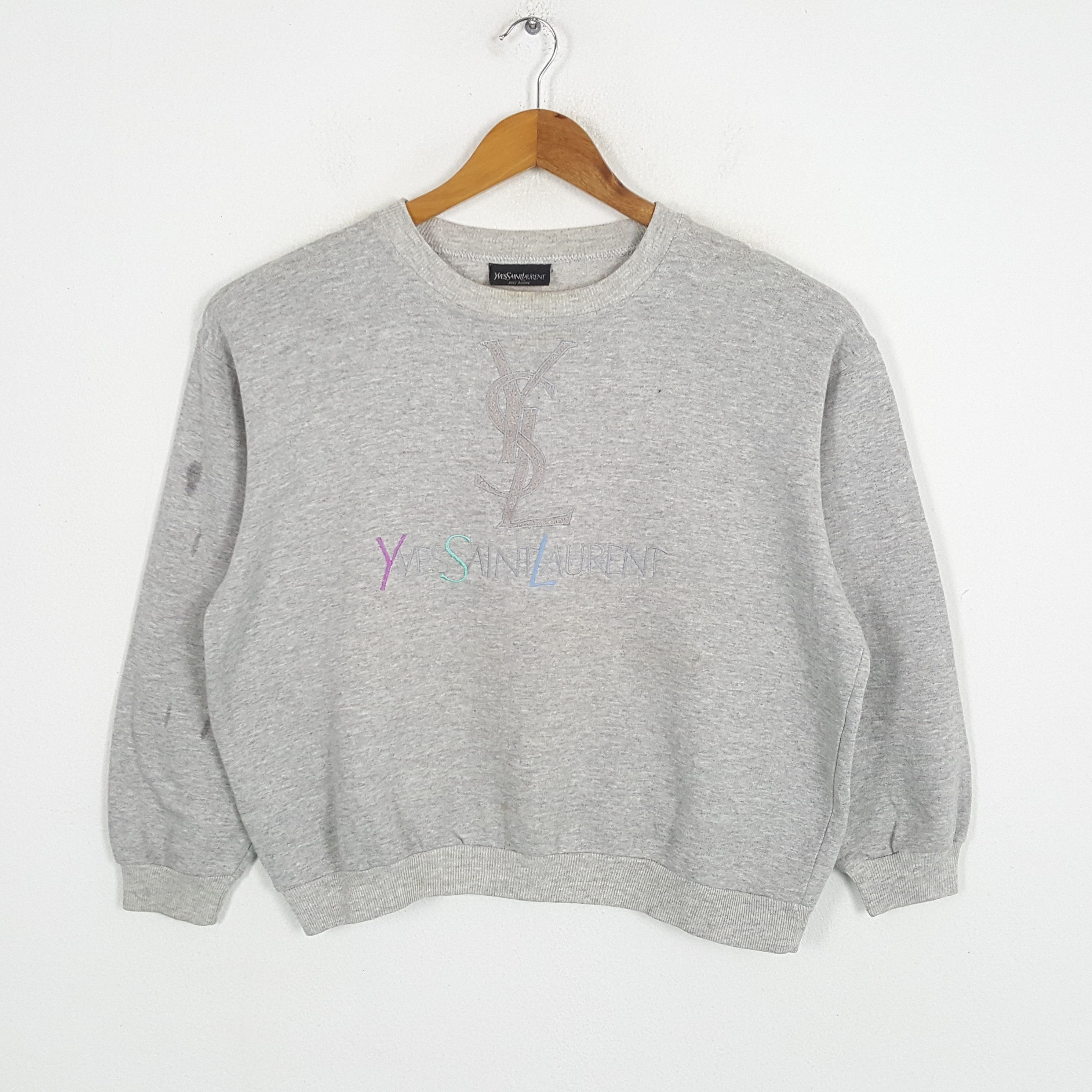 Yves Saint Laurent Vintage YVES SAINT LAURENT Italian Fashion Brand Sweatshirt Size US M / EU 48-50 / 2 - 1 Thumbnail