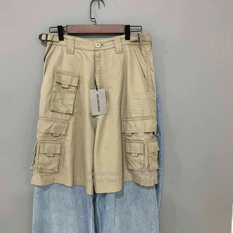 Balenciaga Balenciaga patchwork fake two-piece cargo jeans. Size US 29 - 2 Thumbnail