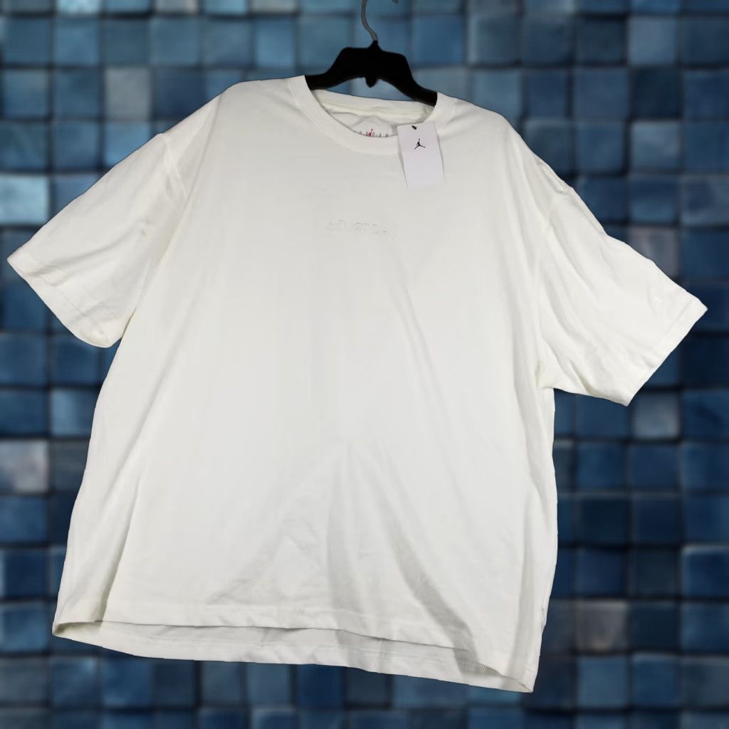 Jordan Brand JORDAN Air Jordan T-Shirt Mens 2XL Ivory Crew Neck Cotton Short Sleeve Logo Size US XXL / EU 58 / 5 - 1 Thumbnail