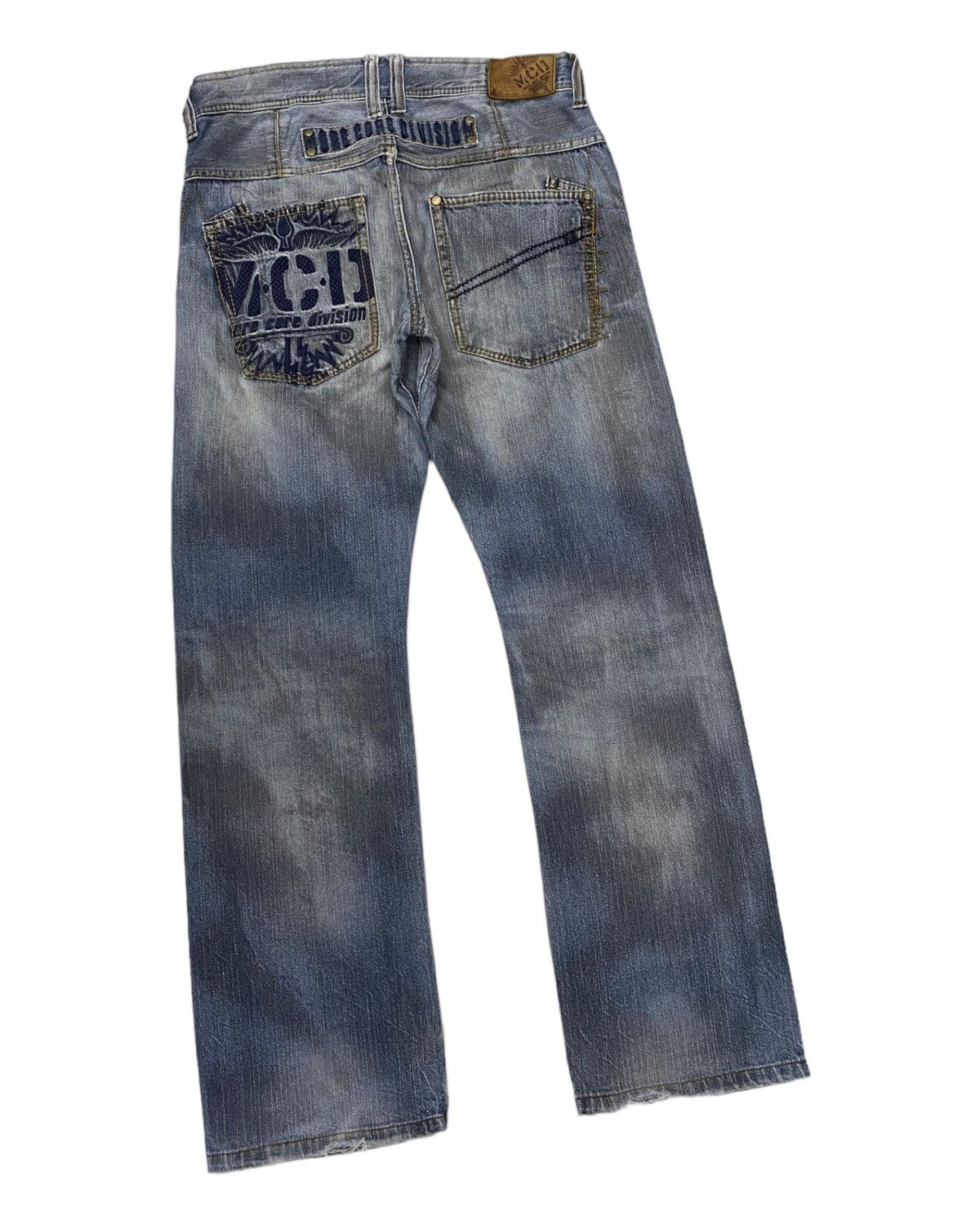 If Six Was Nine 🔥MORE CORE DIVISION EMBROIDERY DISTRESSED DENIM JEANS RARE Size US 32 / EU 48 - 4 Thumbnail