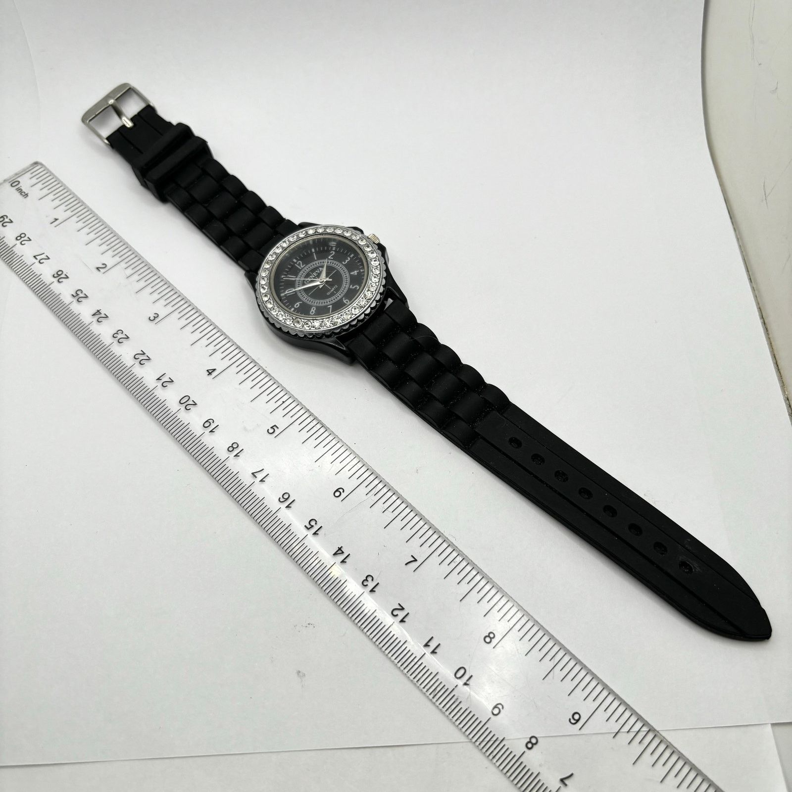 Geneva Silver & Black Geneva Men's Watch Size ONE SIZE - 3 Thumbnail