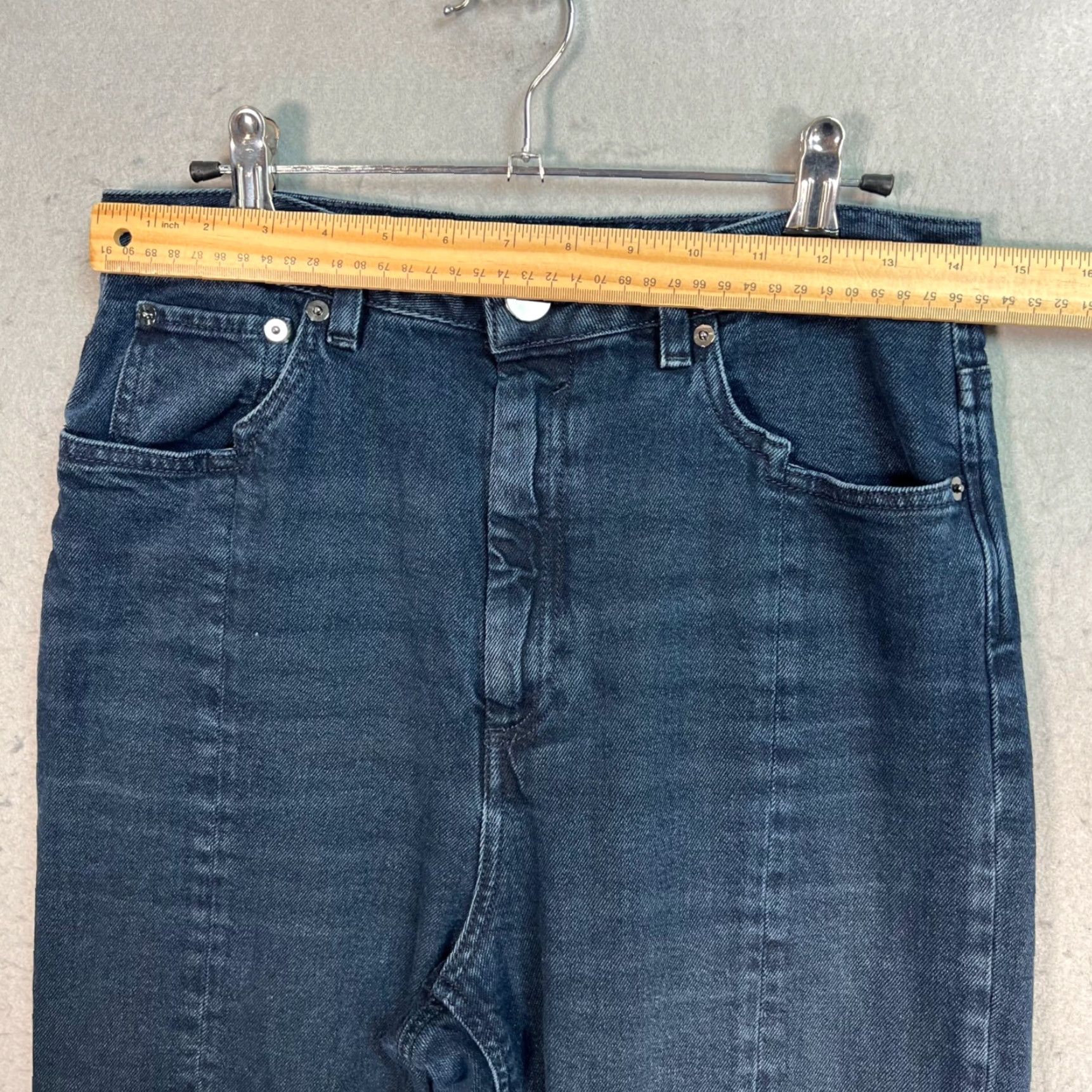 Asos ASOS Mens Tapered Leg Jeans Size 30 Blue Cotton Blend Denim Size US 30 / EU 46 - 5 Thumbnail