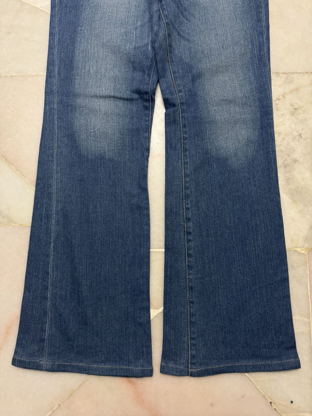 Uniqlo 💥FLARE💥90s STYLE UNIQLO UJ MUDWASH BOOTCUT BLUE JEANS Size US 27 - 6 Thumbnail