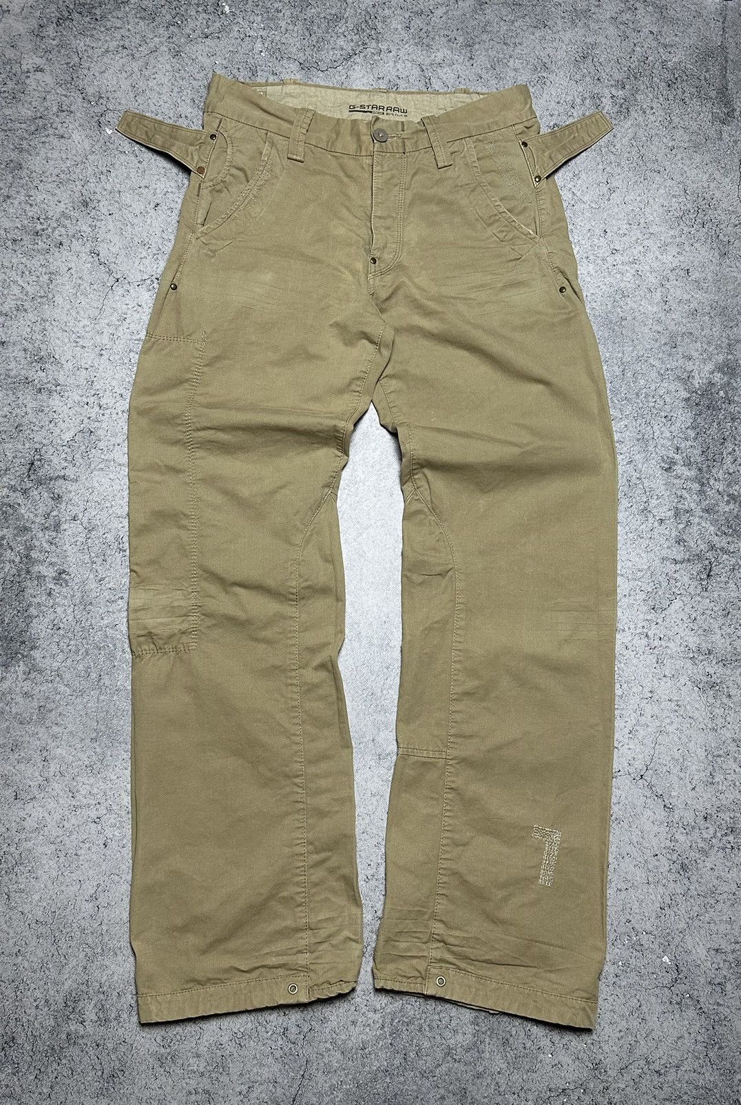 G-Star Vintage G Star Raw Military Style Y2K Distressed Baggy Pants Size US 32 / EU 48 - 2 Thumbnail