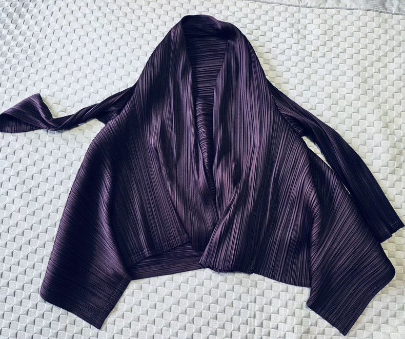 Issey Miyake issey miyake size:3 Purple striped cardigan Size XXS / US 00 / IT 34 - 3 Thumbnail