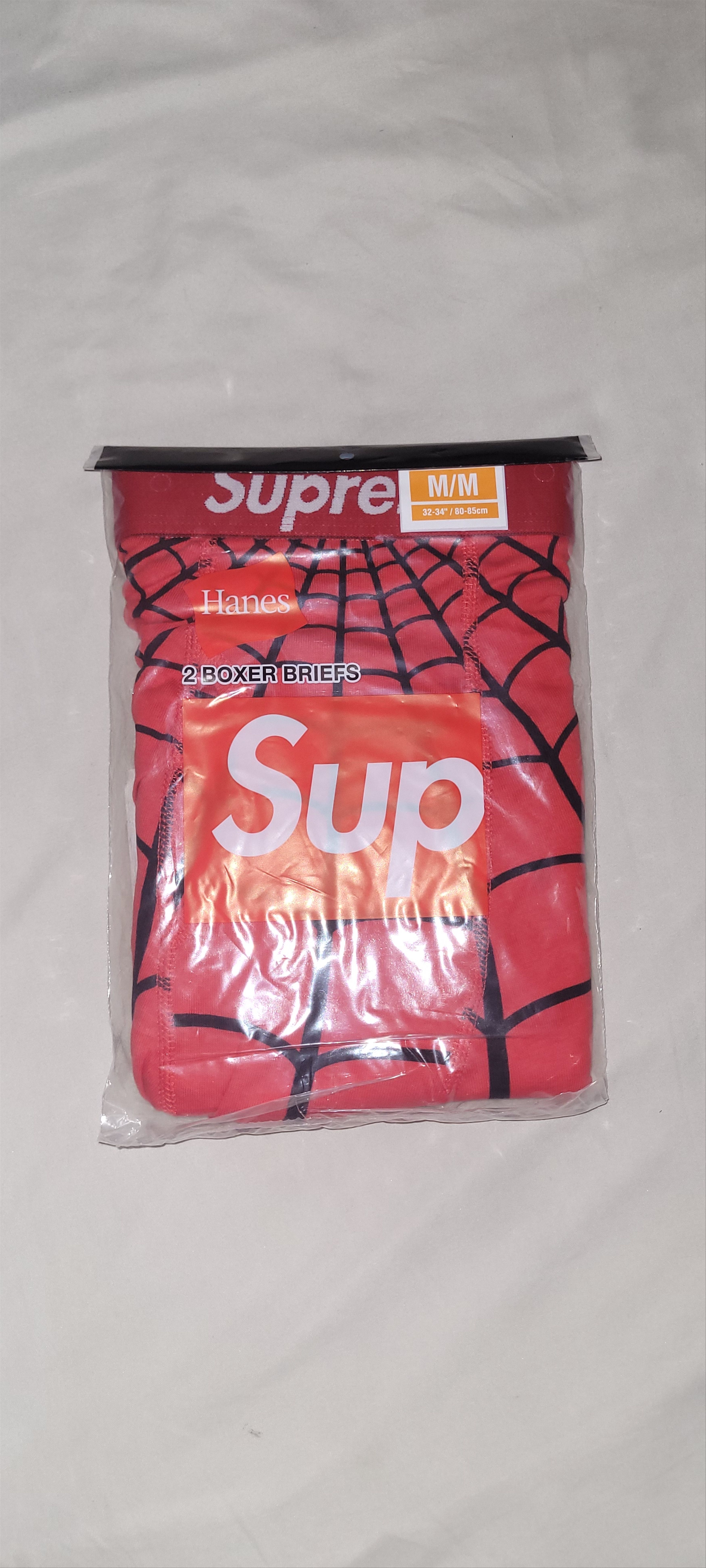 Hanes × Supreme Supreme x Hanes x Spiderman Red Underwear Size 34 - 1 Thumbnail