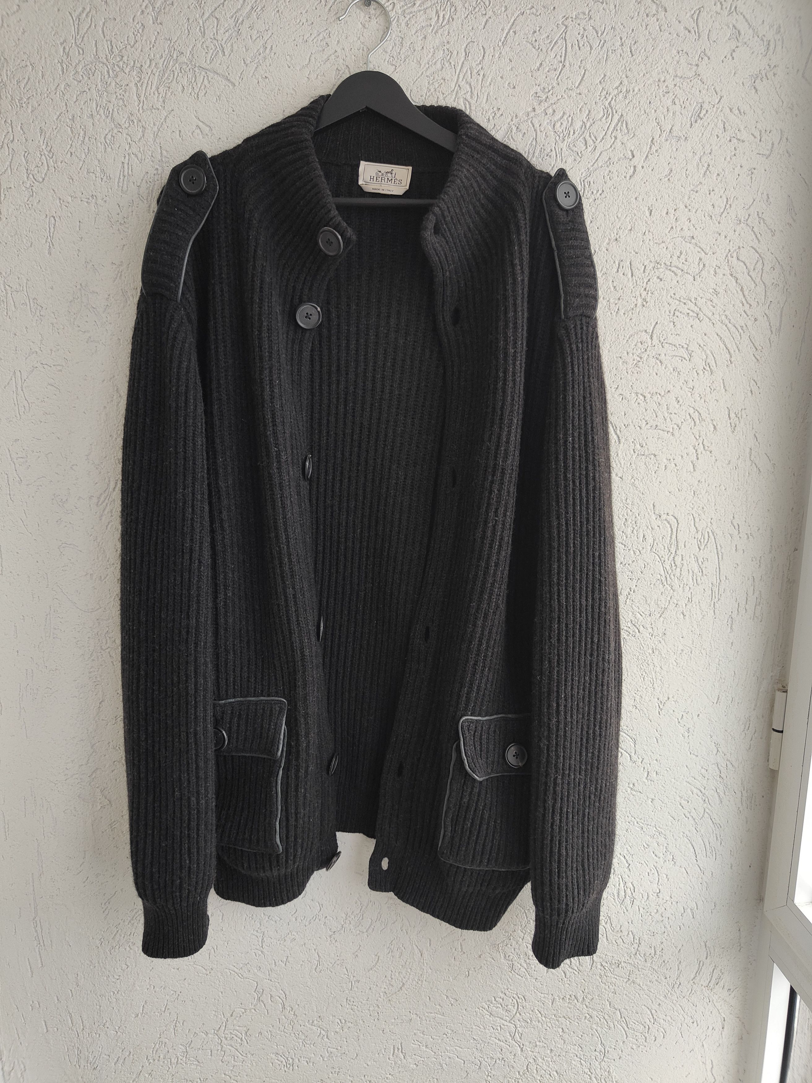 Hermes Hermes Yak Wool Heavyweight Knitted Cardigan Size US XXL / EU 58 / 5 - 6 Thumbnail
