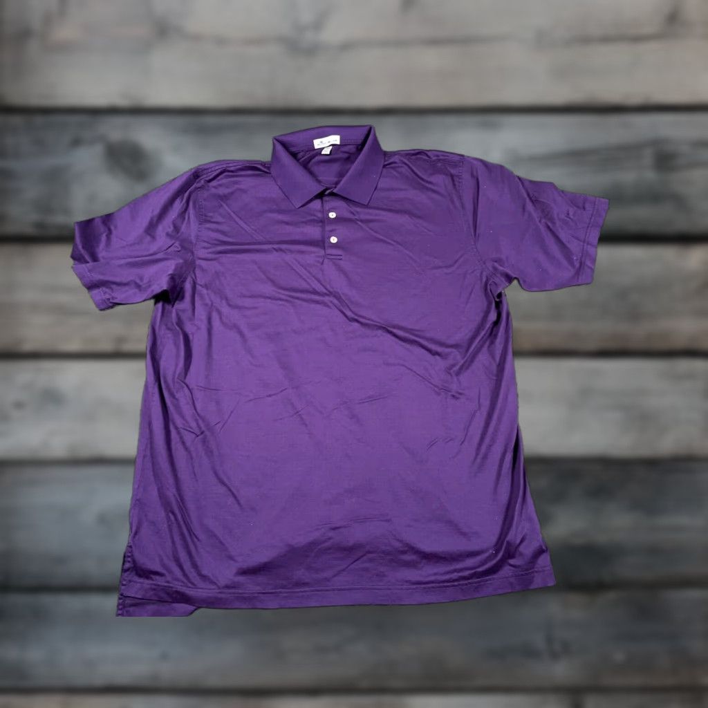 Peter Millar Peter Millar Shirt Adult XL Purple Cotton Polo Golf Preppy Classic Mens Size US XL / EU 56 / 4 - 1 Thumbnail