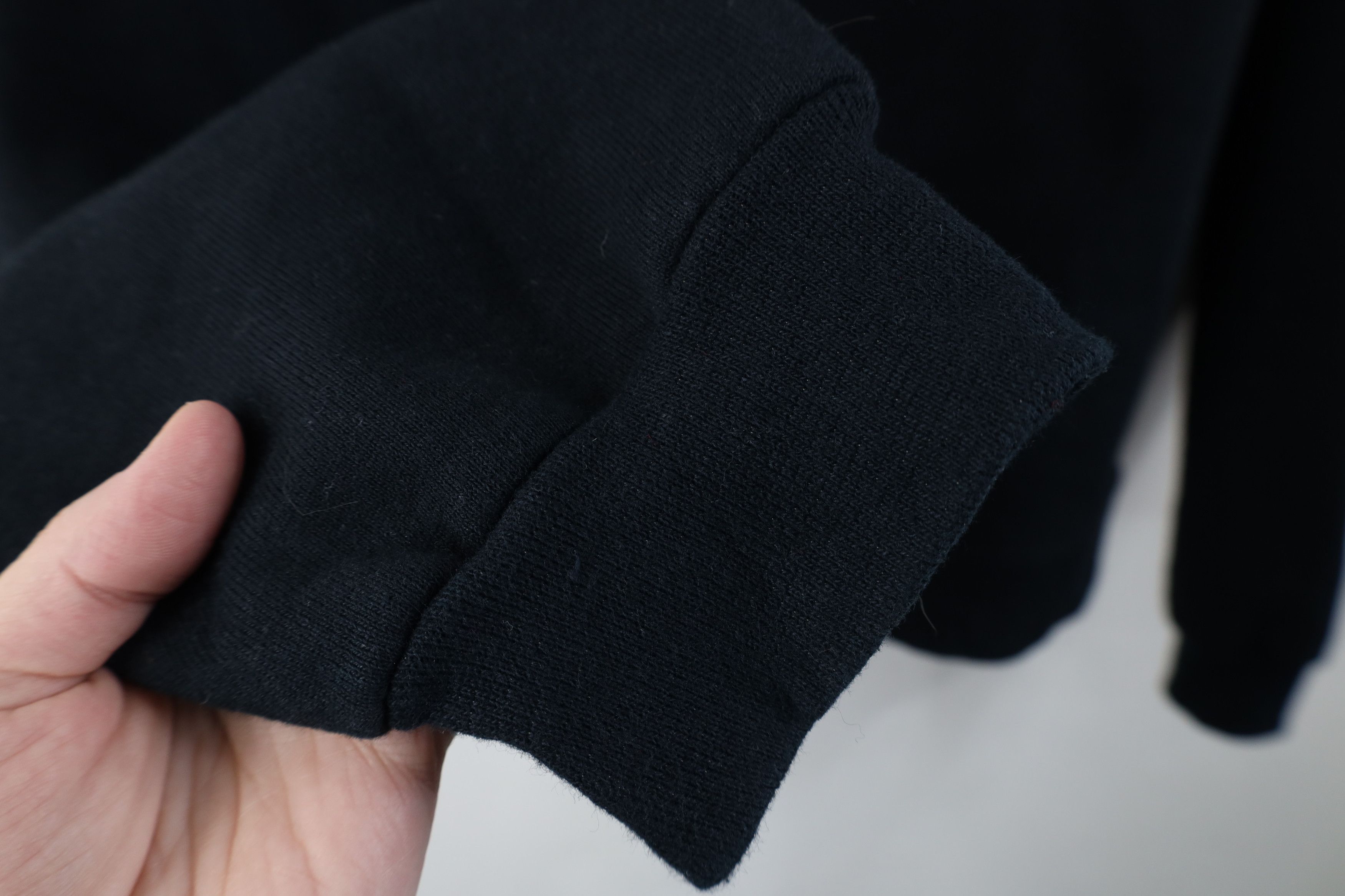 Vintage Vintage 90s Streetwear Blank Heavy Crewneck Sweatshirt Black Size US M / EU 48-50 / 2 - 7 Thumbnail