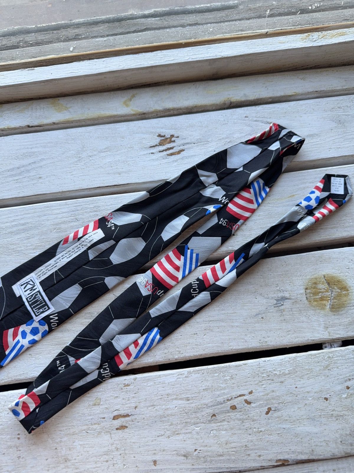 UEFA × Vintage Vintage USA 94 World Cup Soccer Tie RM Style Football Size ONE SIZE - 6 Thumbnail