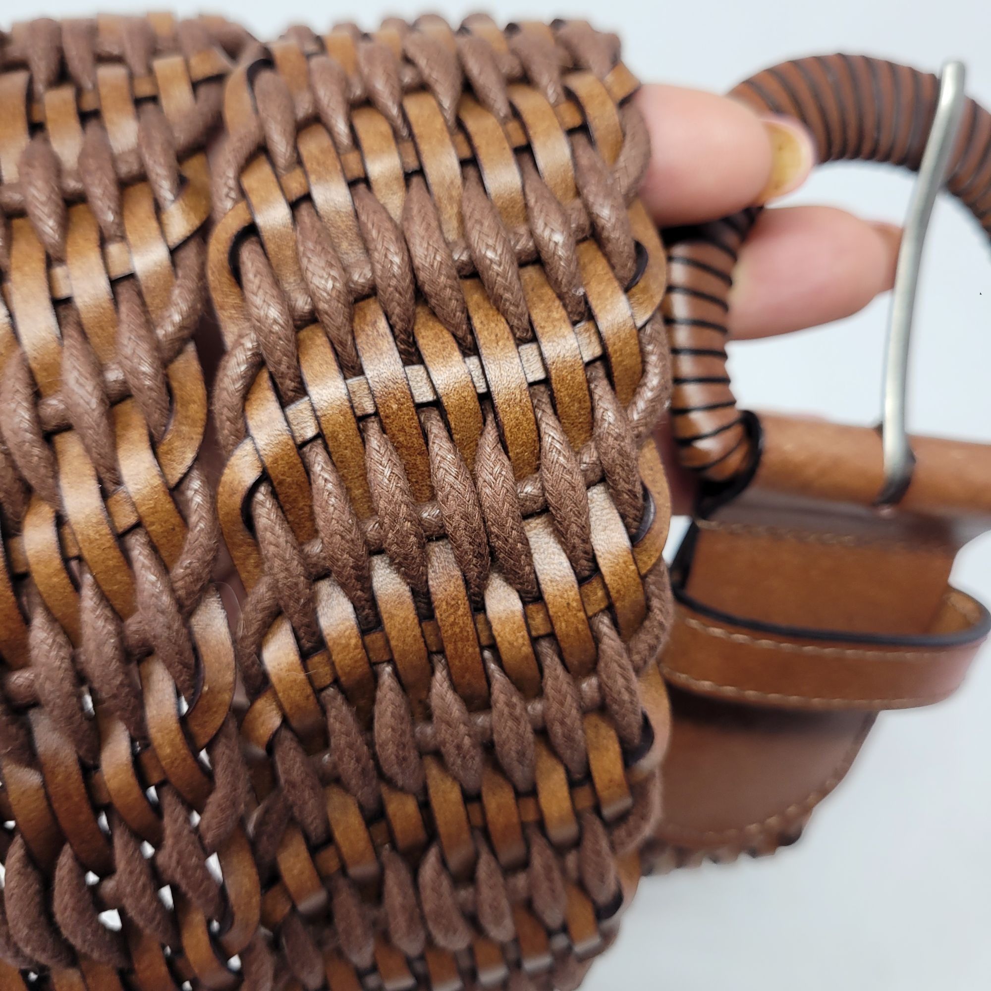 Vintage Vintage Braided Brown Belt 10 Unique Woven Braided Boho Cott Size ONE SIZE - 2 Thumbnail