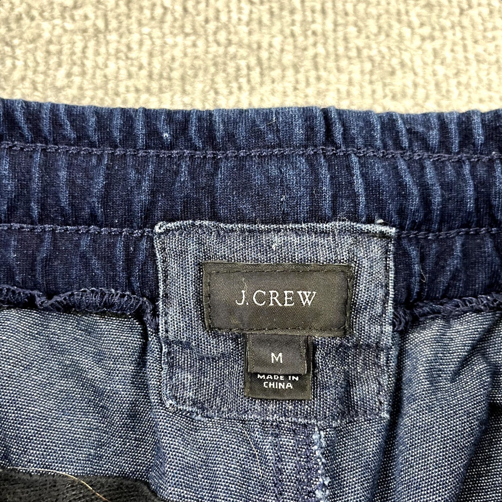 J.Crew J.CREW Pants Mens Medium x 29" Blue Rib Cropped Jogger Knit Leisure Denim Style Pants Size US 31 - 2 Thumbnail