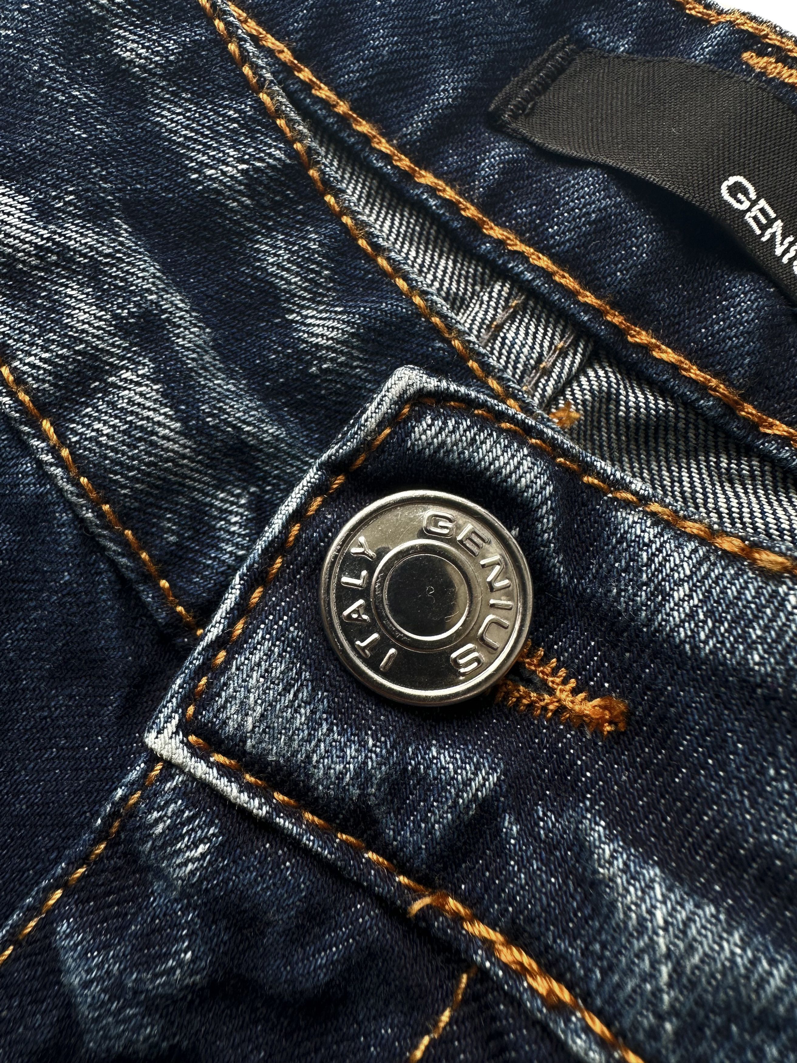 Designer Genius crashed denim denim jeans Size US 36 / EU 52 - 5 Thumbnail