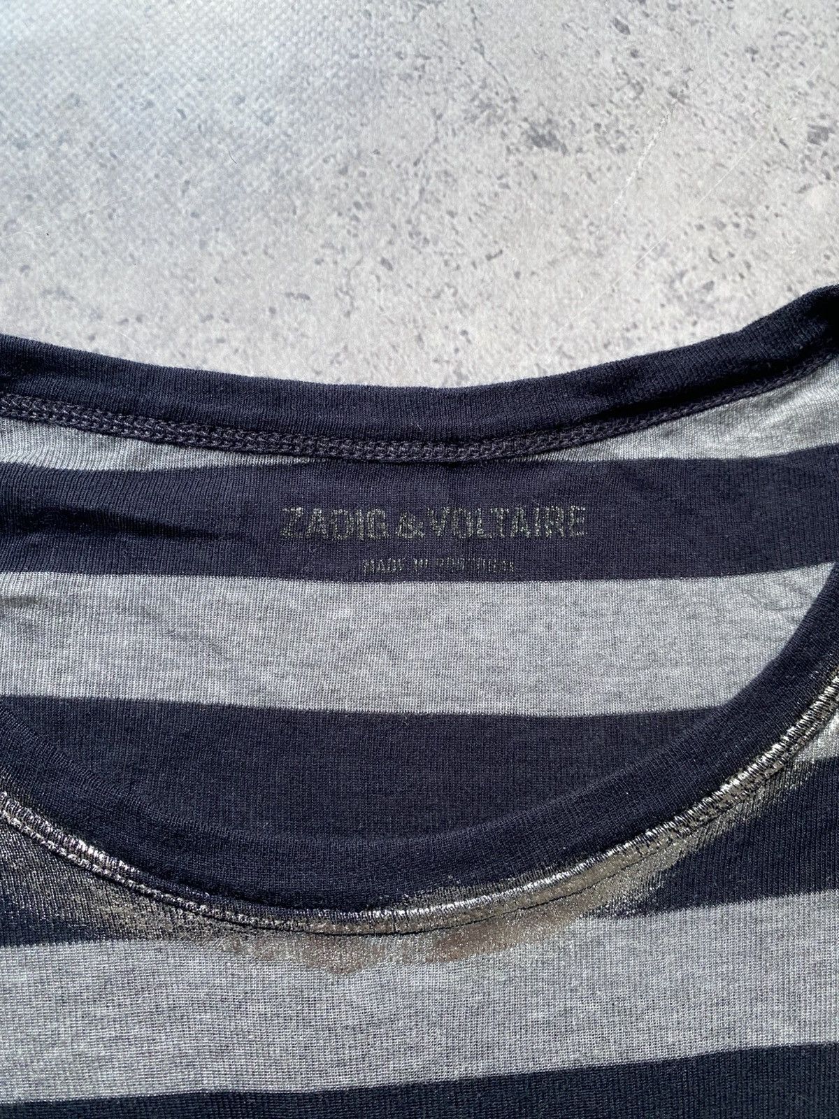 Zadig & Voltaire Zadig & Voltaire Long Sleeve Xs Stripe Modal Avant Garde Size XS / US 0-2 / IT 36-38 - 3 Thumbnail