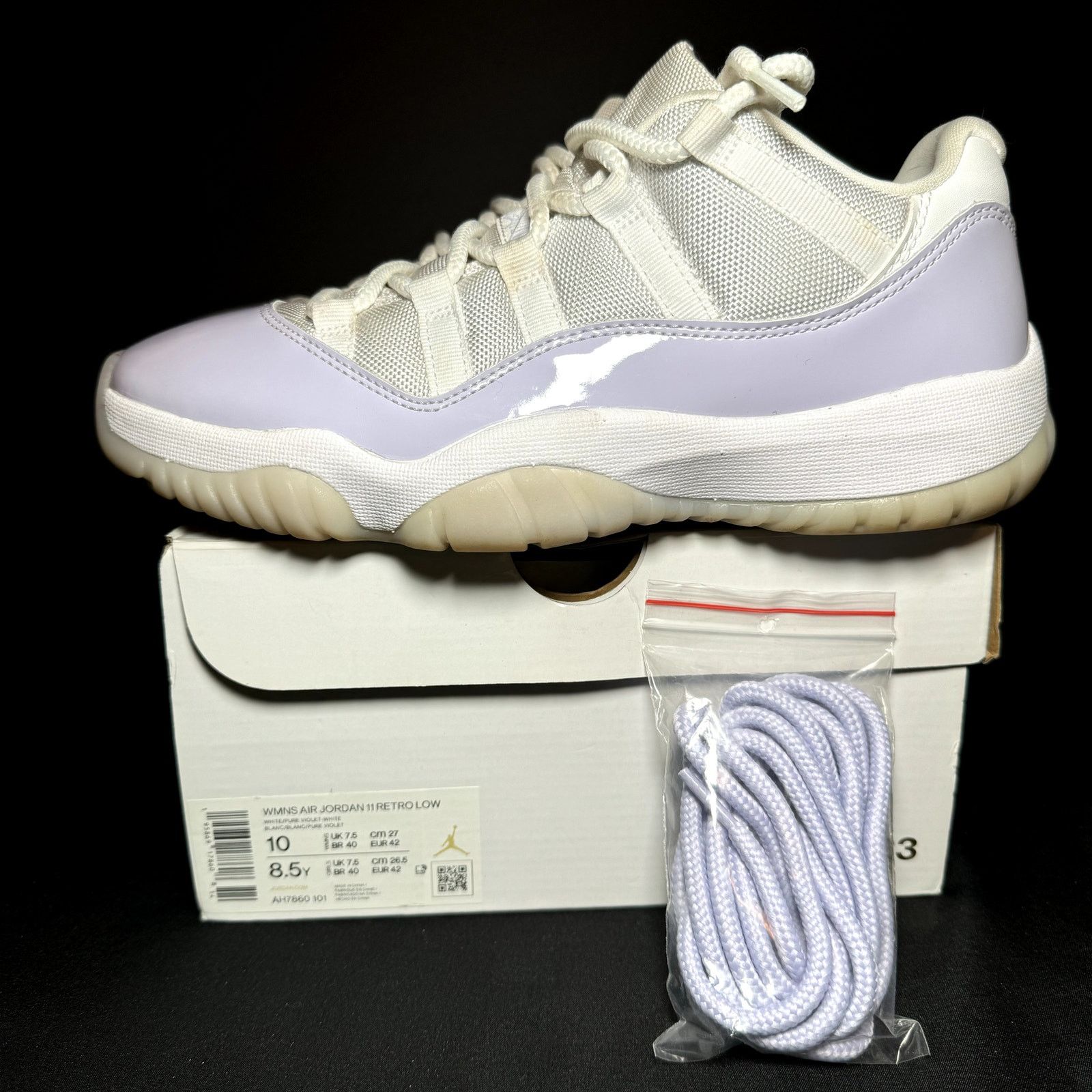 Jordan Brand × Nike Size 10 - Air Jordan 11 Retro Low Pure Violet Women's Shoes Size US 10 / IT 40 - 9 Thumbnail