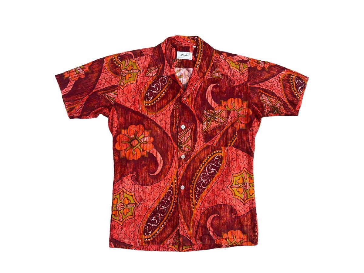 image of Hawaiian Shirt x Vintage 60S 70's Mizukei Japanese Hawaiian Psychedelic Shirt, Men's (Size Small)