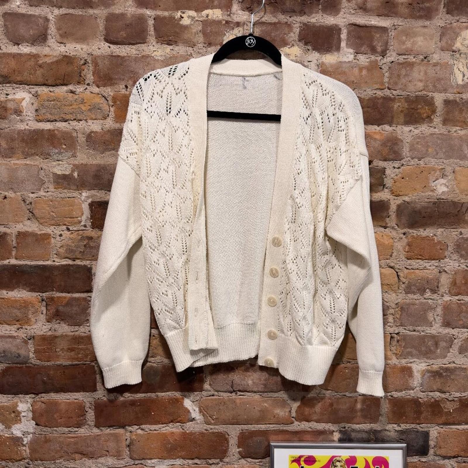 Vintage Y2K KNIT CREAM CARDIGAN Size M / US 6-8 / IT 42-44 - 3 Thumbnail