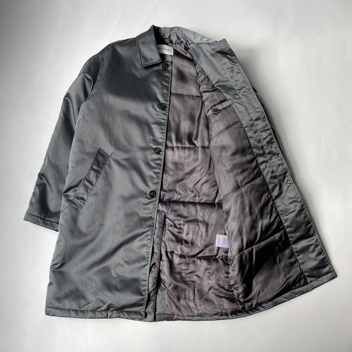 Our Legacy ‘Steel Shine’ Padded Nylon Mac Size US M / EU 48-50 / 2 - 8 Thumbnail