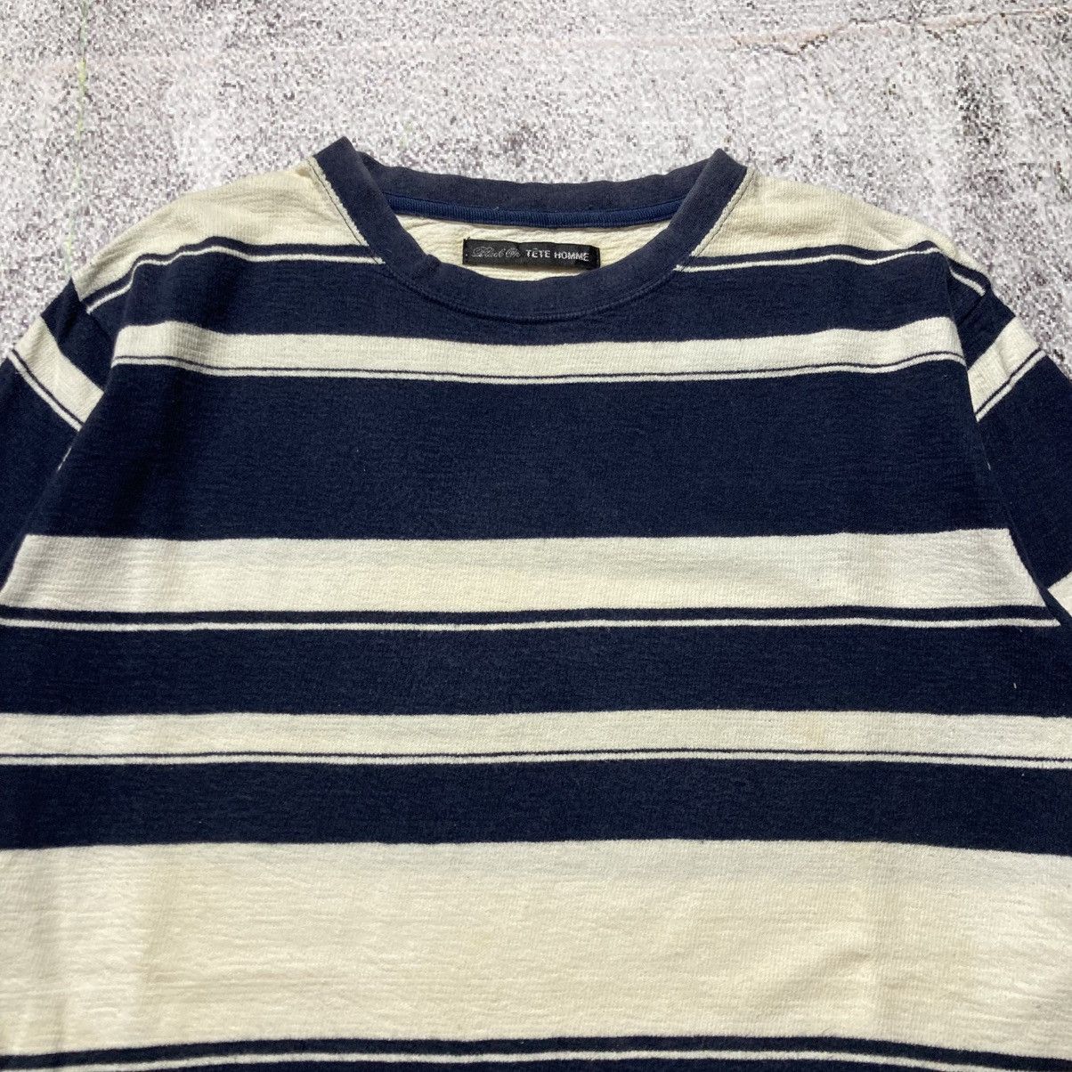 Tete Homme Vintage Tete Homme by Issey Miyake Stripe Longsleve Designer Size US L / EU 52-54 / 3 - 4 Thumbnail