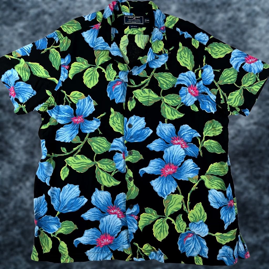 Polo Ralph Lauren VINTAGE Polo Sport Ralph Lauren Floral Hawaiian Shirt 2XL Size US XXL / EU 58 / 5 - 1 Thumbnail