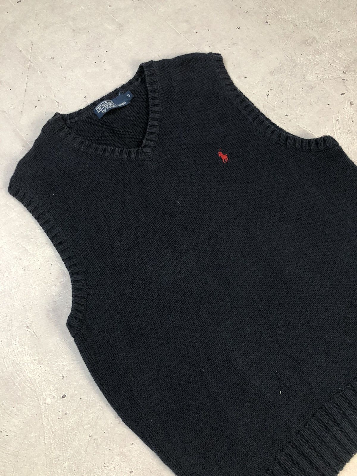 Polo Ralph Lauren × Vintage Vintage Polo Ralph Lauren Blue Cotton Sweater Vest Size US S / EU 44-46 / 1 - 2 Thumbnail