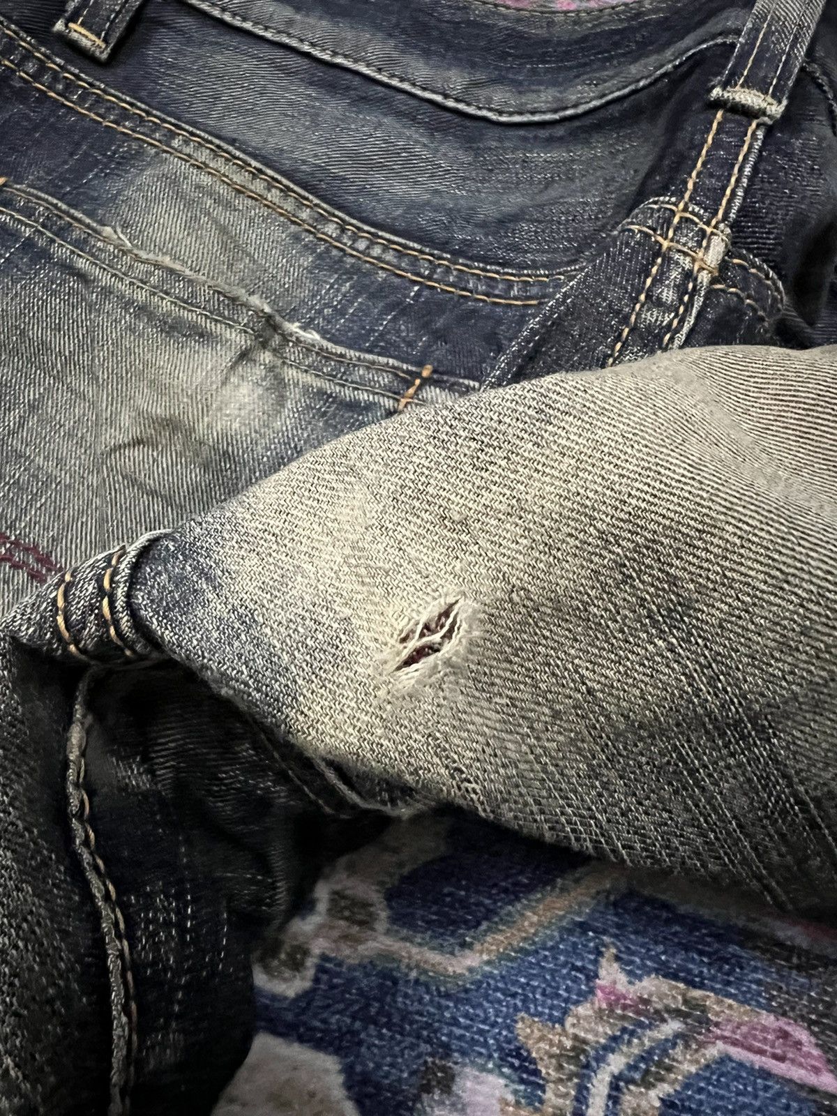 Japanese Brand × Vintage FLARED💥RUSTY EDWIN 503 BOOT DISTRESSED DENIM PANT Size US 31 - 8 Thumbnail