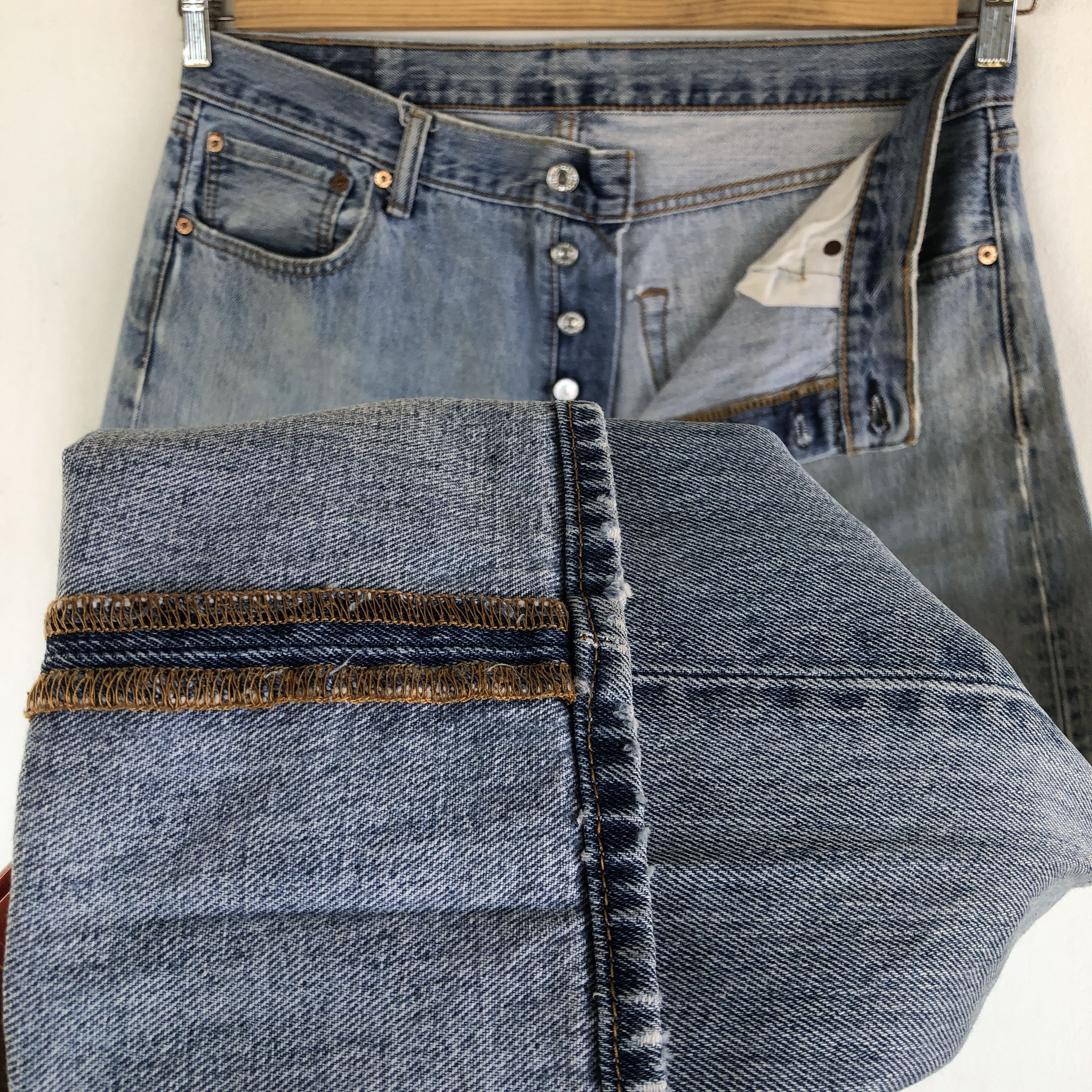 Levi's Vintage Levi's 501 Distressed Faded Jeans Levis Denim Size US 34 / EU 50 - 8 Thumbnail