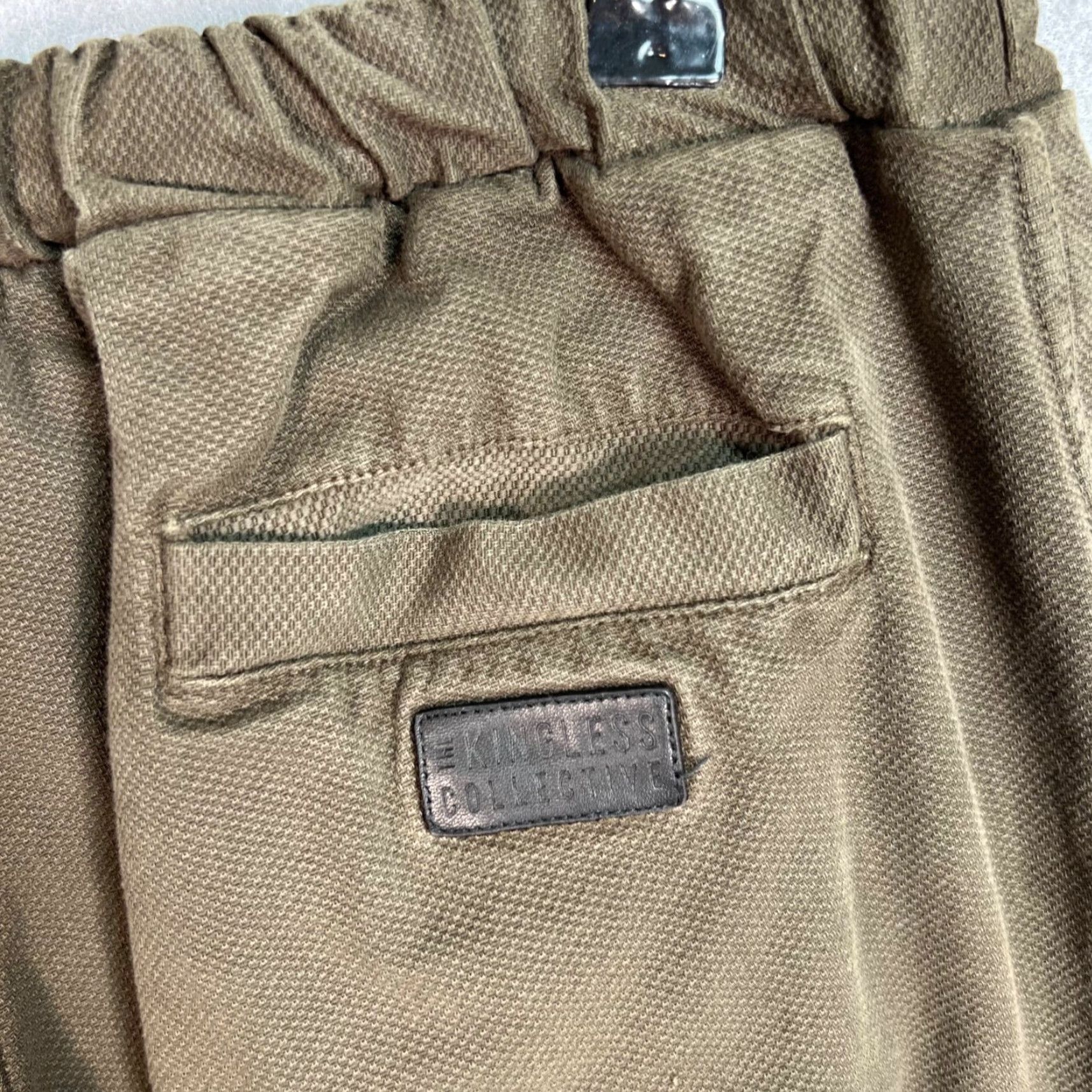 Olive VINTAGE The Kingless Olive Green Jogger Pants Women's Small Cotton Tapered Casual Pants Size 28" / US 6 / IT 42 - 3 Thumbnail