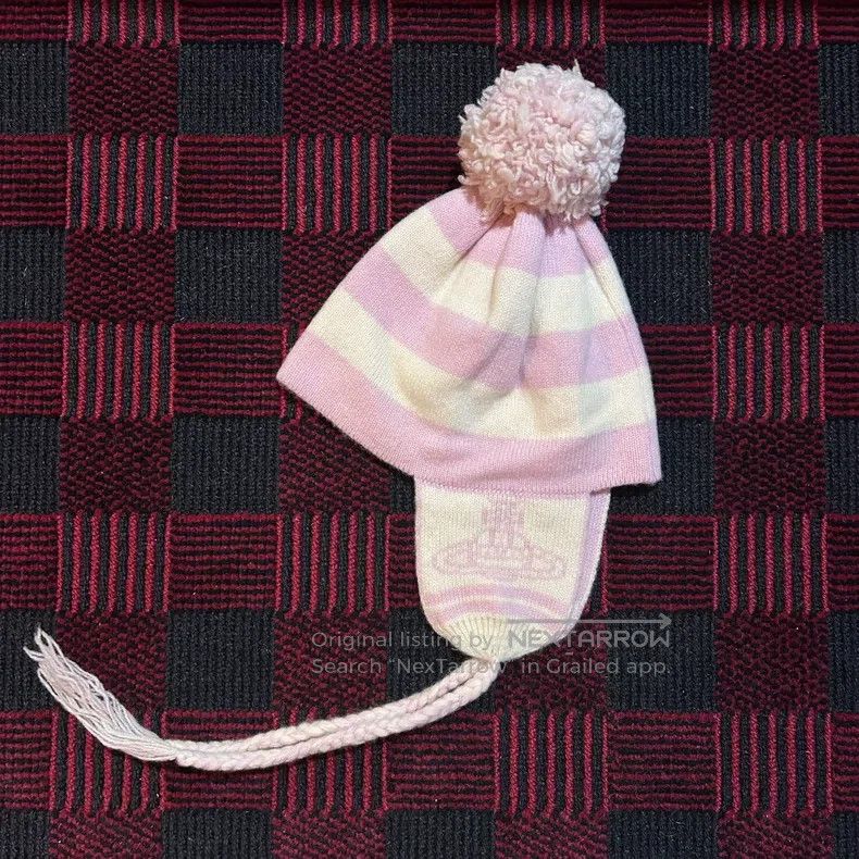 Vivienne Westwood Vivienne Westwood Pink Striped Ear Flap Hat Size ONE SIZE - 1 Thumbnail