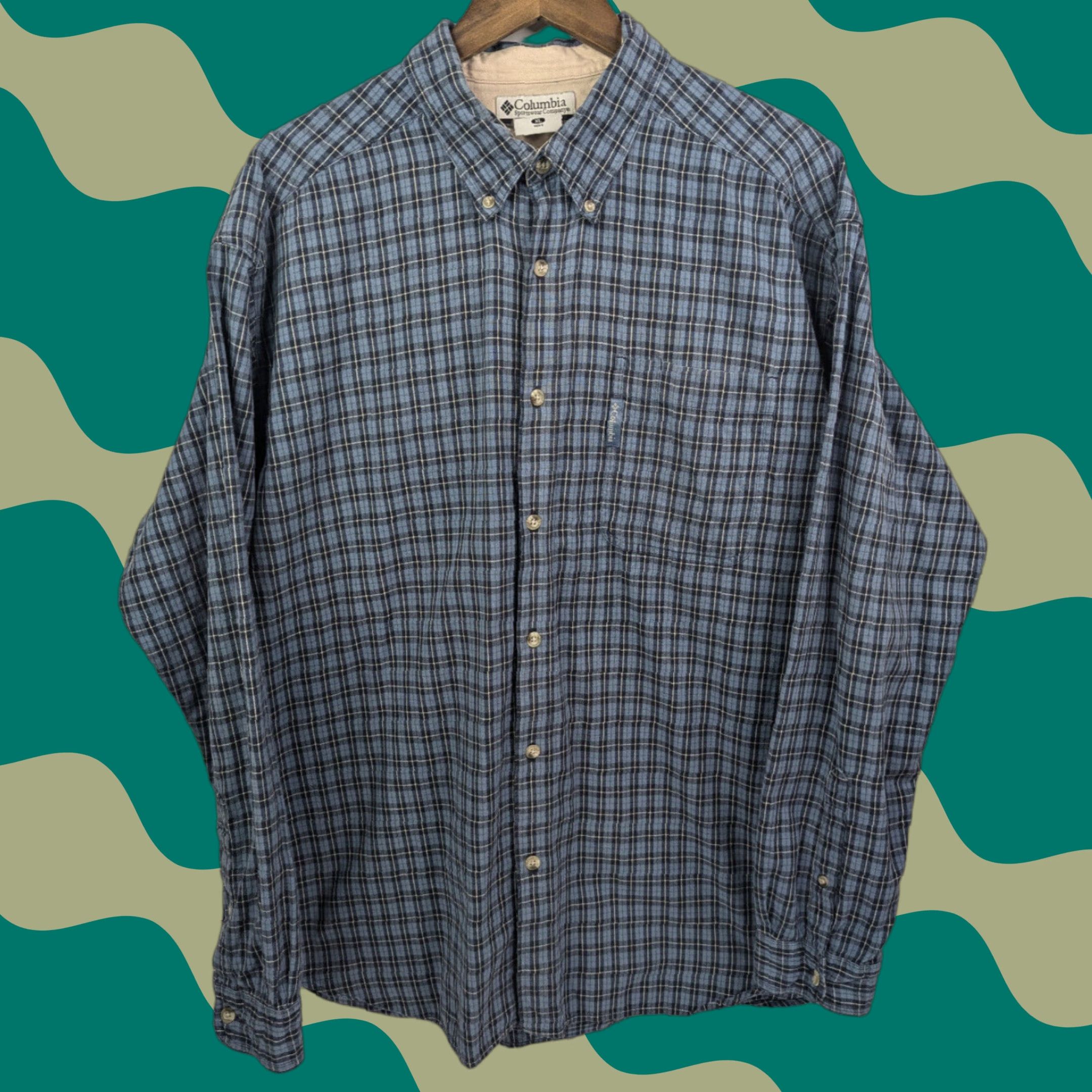 Vintage **Columbia Men's Blue Plaid Button-Down Hiking Shirt Size XL** User: Columbia Men's Blue Plaid Button-Down Hiking Shirt Size XL Size US XL / EU 56 / 4 - 1 Thumbnail