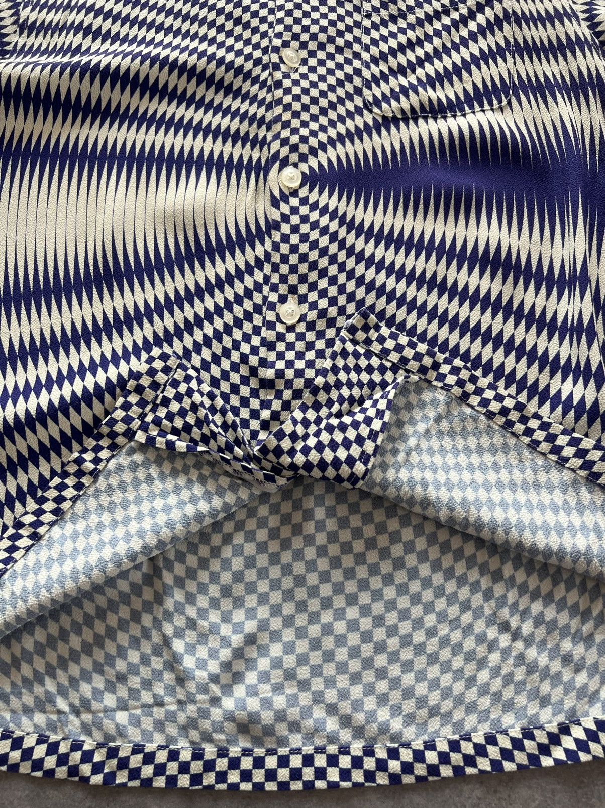 Stussy Rare Stussy Geometrical Cropped Boxy Fit Shirt Rayon Japan Size US S / EU 44-46 / 1 - 8 Thumbnail