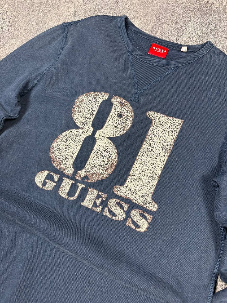 Guess Y2K Guess 2000s Distressed Blue Pullover Streetwear Size US M / EU 48-50 / 2 - 6 Thumbnail