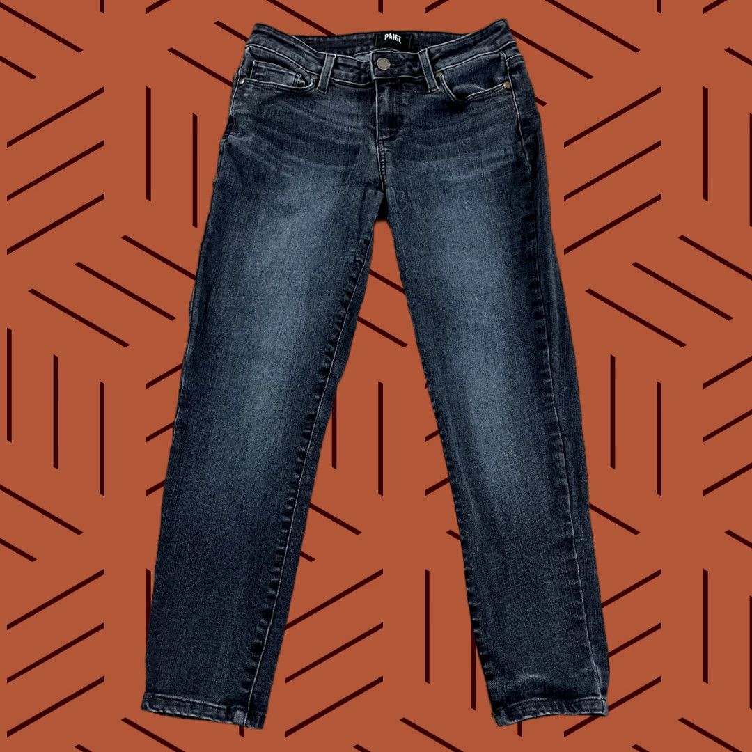 Paige PAIGE Jeans Womens 28 Blue Verdugo Crop 26" Tapered Denim Stretch USA Jeans Verdugo Size 28" / US 6 / IT 42 - 1 Thumbnail