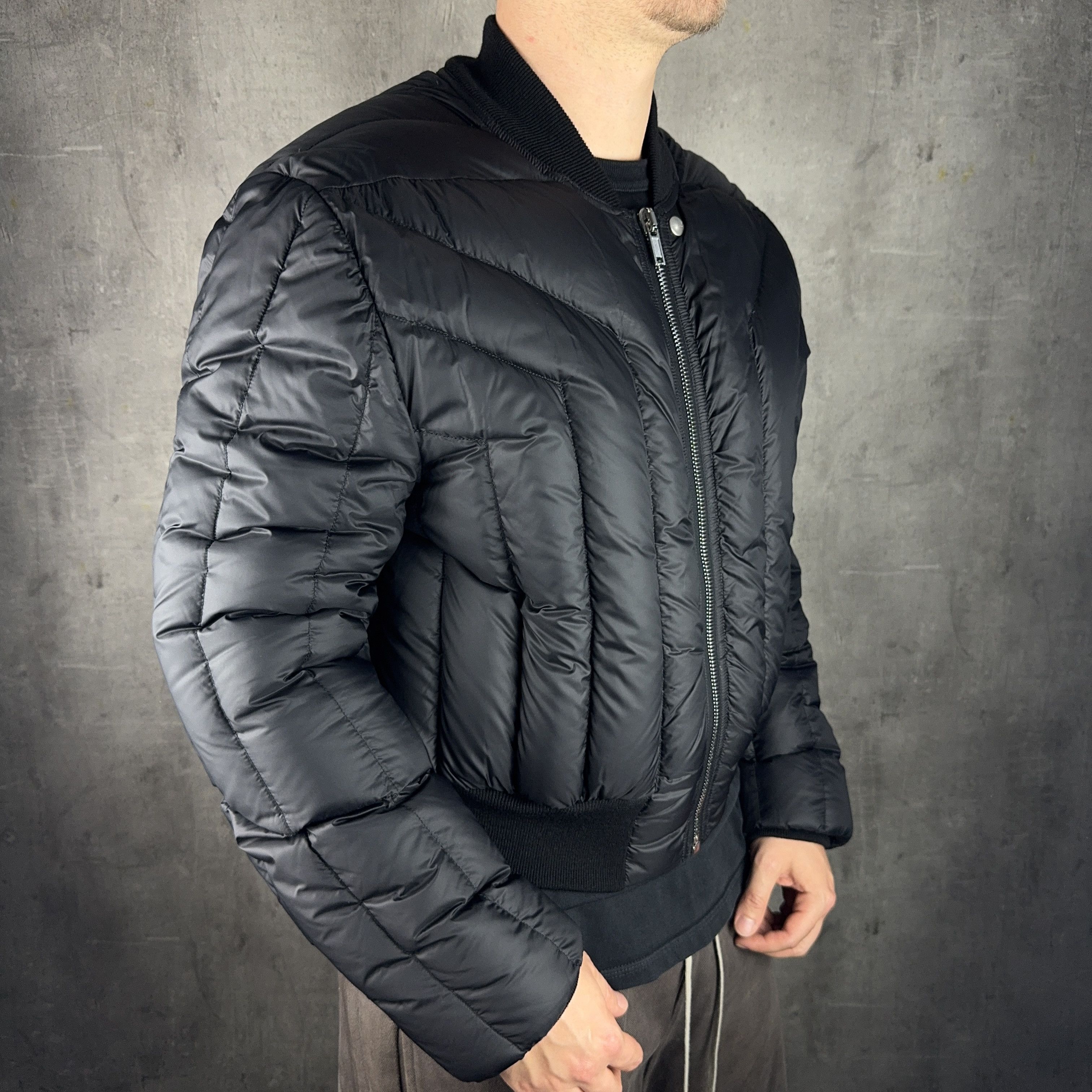 Rick Owens RICK OWENS FW23 Luxor Cropped Geth Bomber Liner Jacket Size US M / EU 48-50 / 2 - 6 Thumbnail