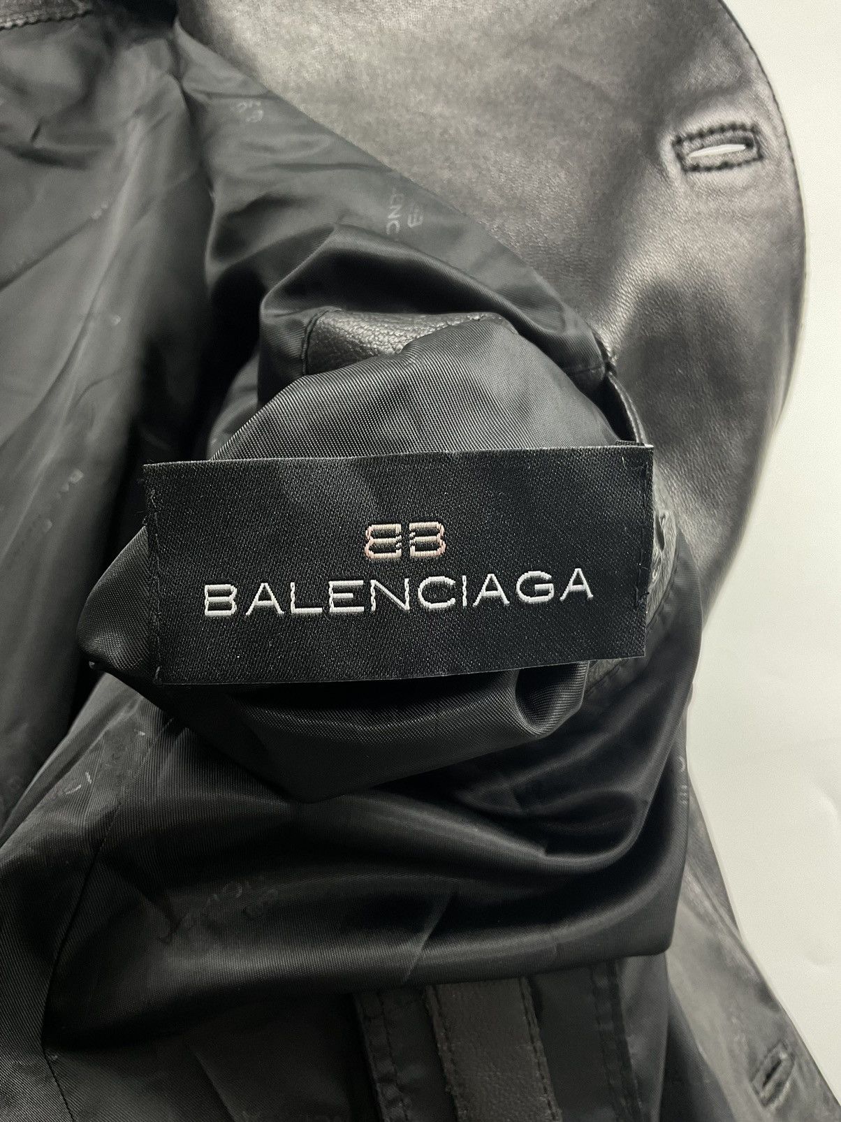Balenciaga Vintage Balenciaga Leather Jacket Size US XL / EU 56 / 4 - 11 Thumbnail