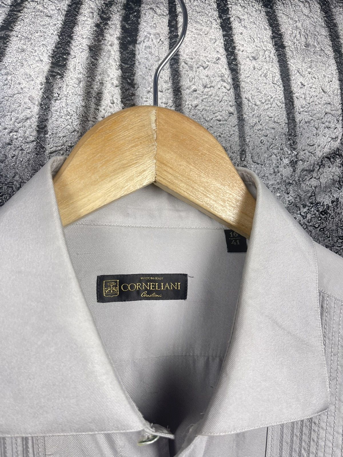 Corneliani Corneliani Silk Ribbed Classic Gray Shirt Men’s Size 16/41 Size US L / EU 52-54 / 3 - 7 Thumbnail