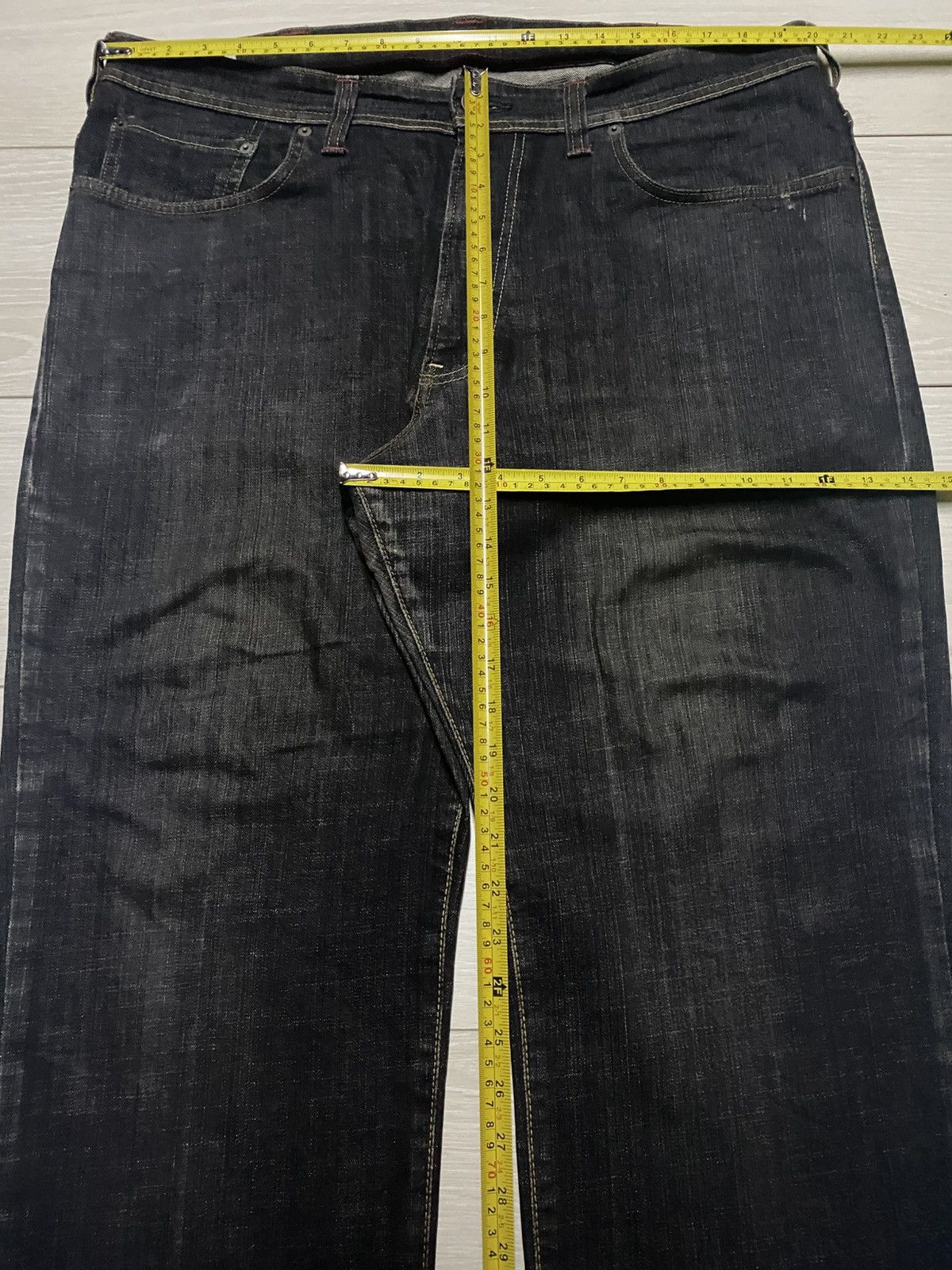 Edwin Vintage Edwin 404 International Basic Black Denim Baggy Jean Size US 39 - 12 Thumbnail